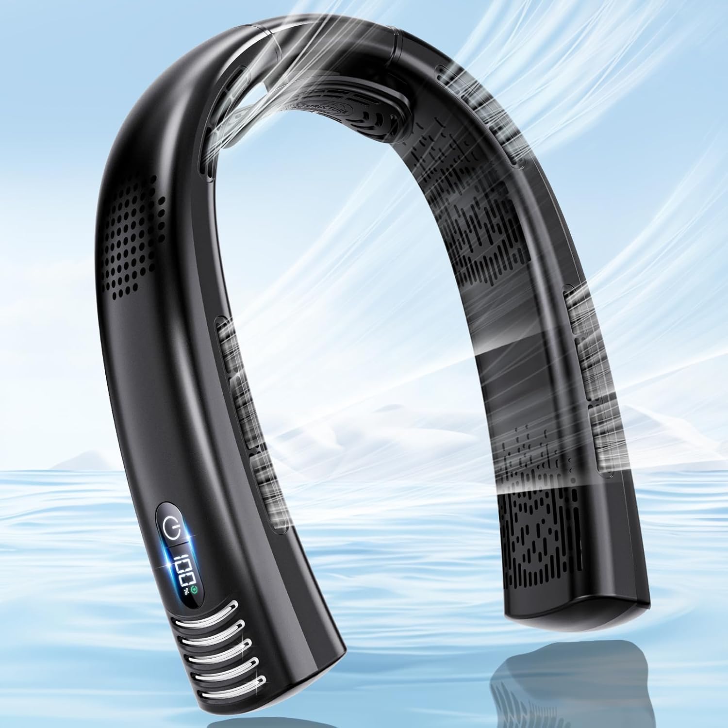 Portable Neck Fan - Neck Fans That Blow Cold Air Rechargeable, 7000mAh Cooling P...