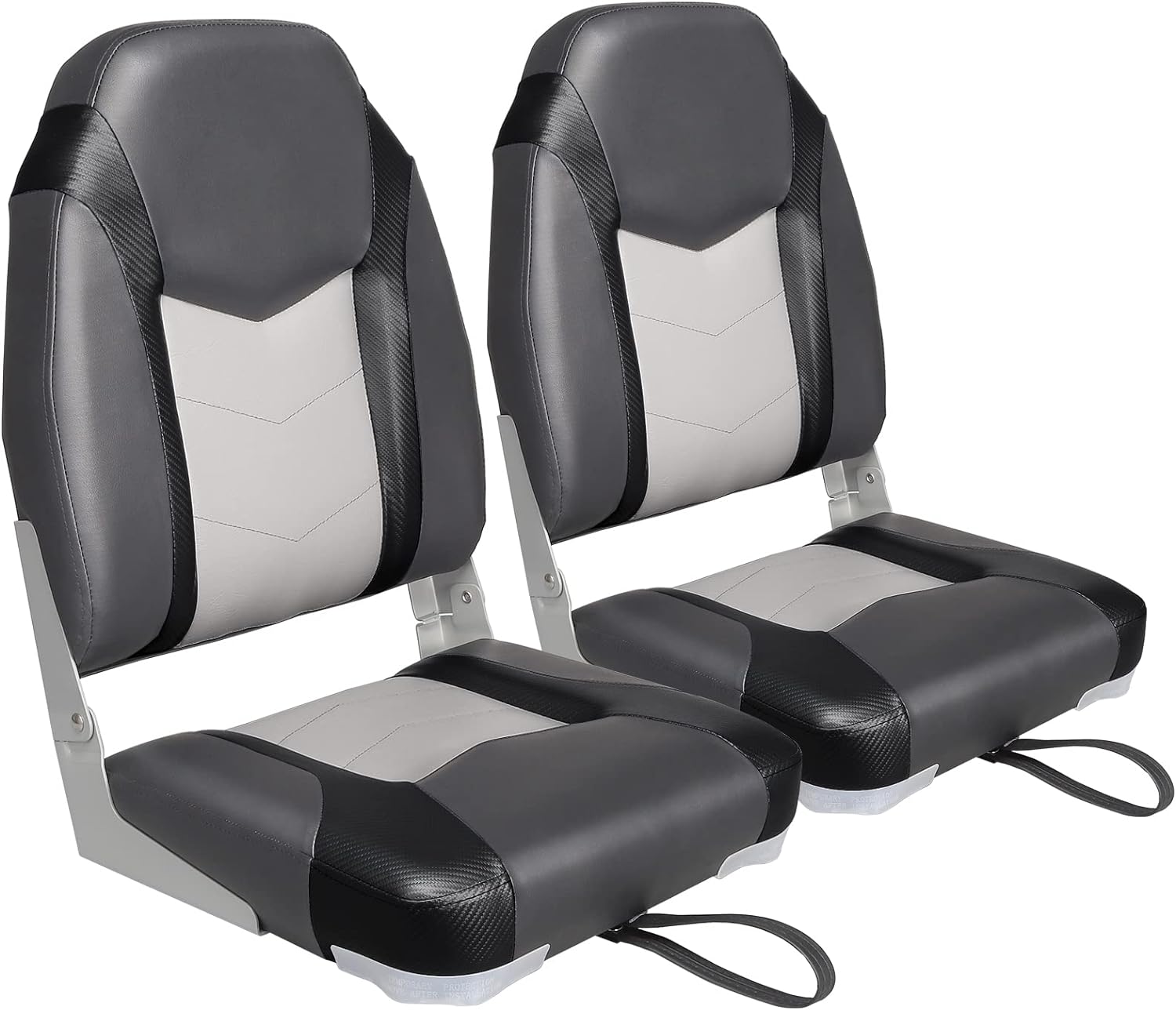Leader Accessories A Pair of Elite Low/High Back Folding Fishing Boat Seat (2 Se...
