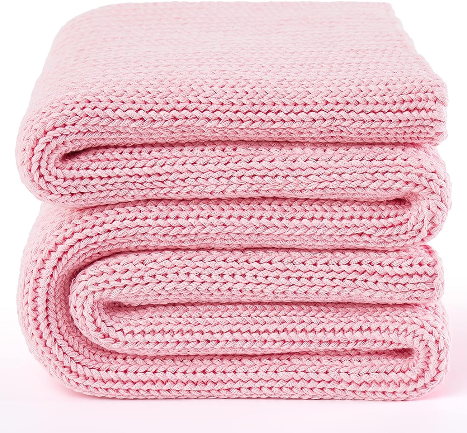 Knitted Weighted Blanket(Pink 60"x80" 20lbs),Home Décor Cooling Throw Blanket fo...
