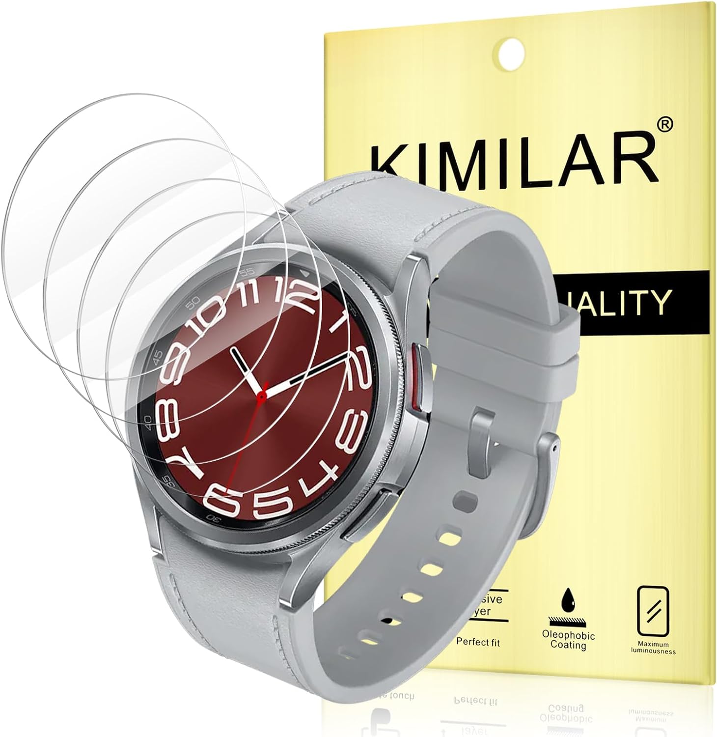 KIMILAR 4-Pack Tempered Glass Screen Protector compatible with Samsung Galaxy Wa...