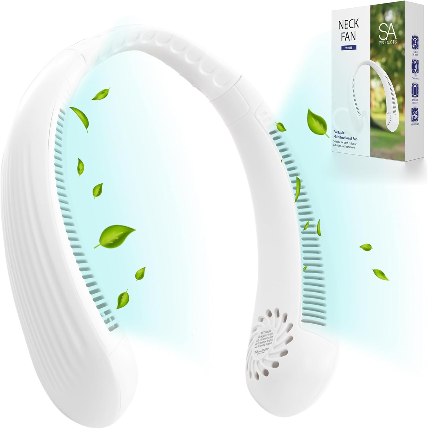 SA Products Ribbed Neck Fan, Special Portable Neck Fan, Innovative Neck Fans Rec...