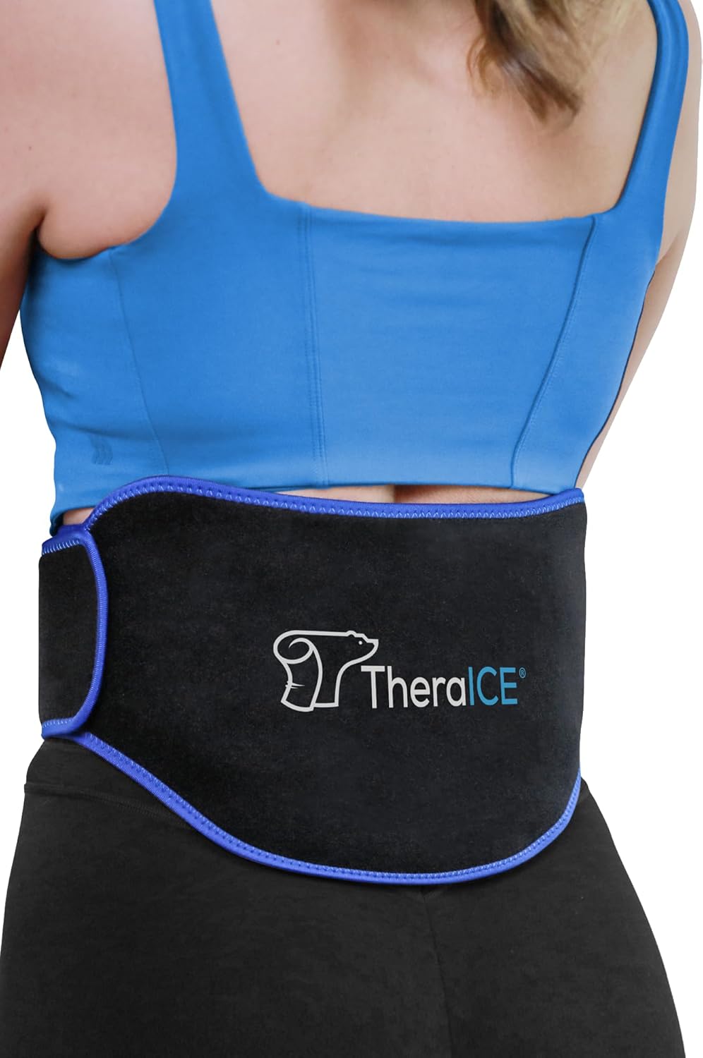 TheraICE Ice Pack Back Brace for Lower Back Pain, 2 Pack Lower Back Wrap Heating...