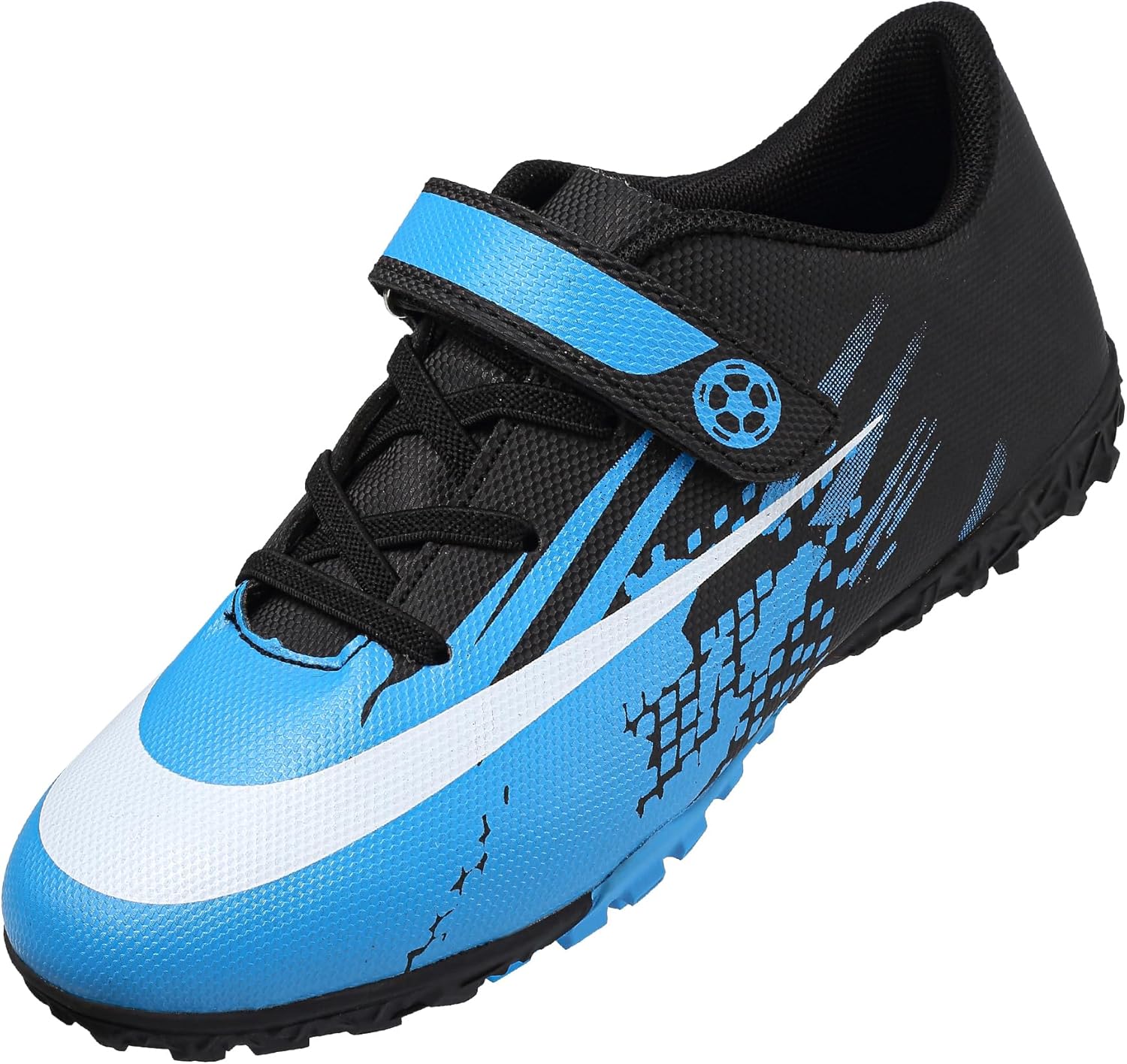 VLOOKST Football Boots Boys Astro Turf Trainers Kids Non-Slip Junior Football Sh...