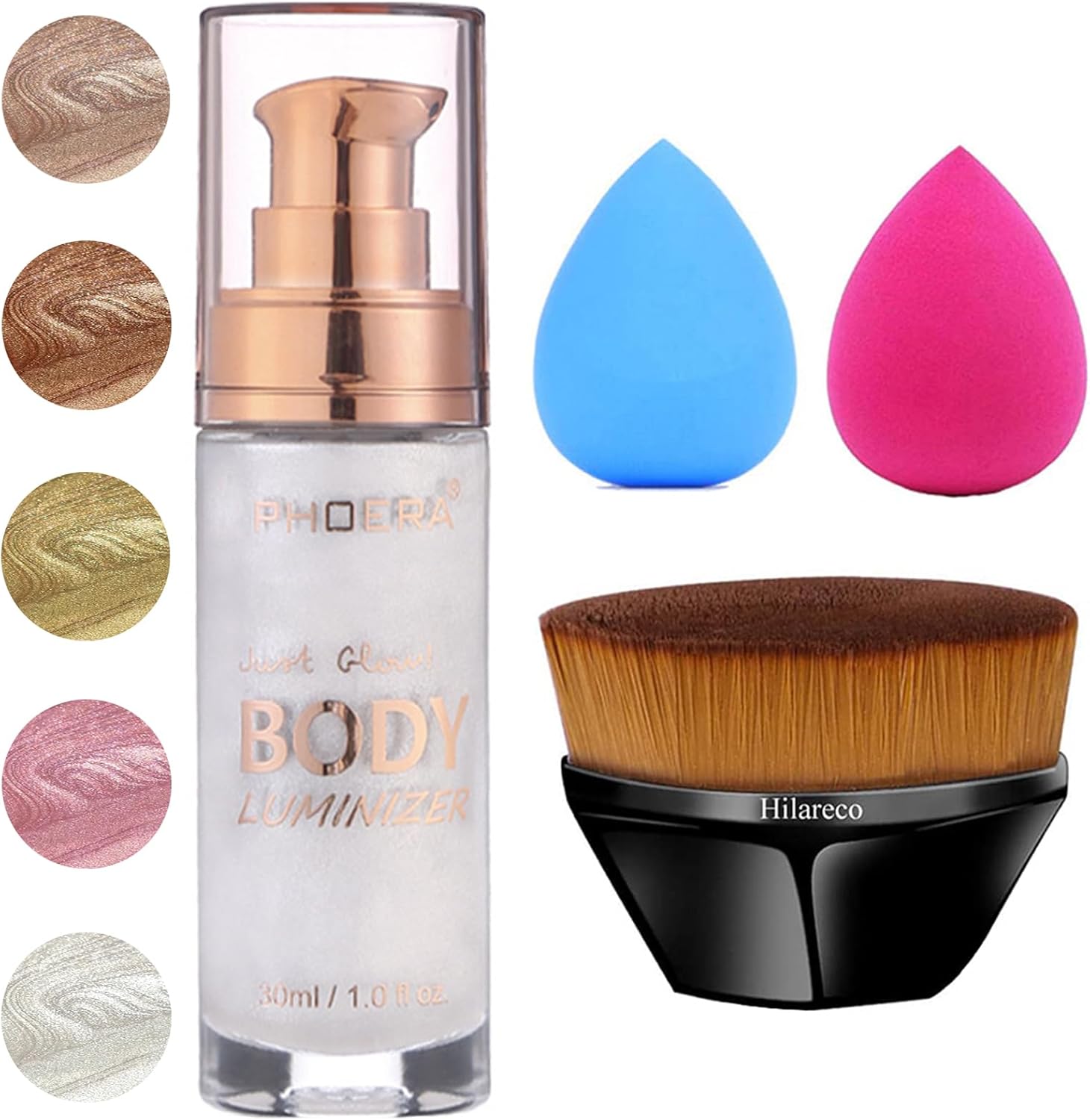 PHOERA Body Shimmer Oil, Body Bronzer Shimmer Oil,Body Glow Oil Shimmer Highligh...