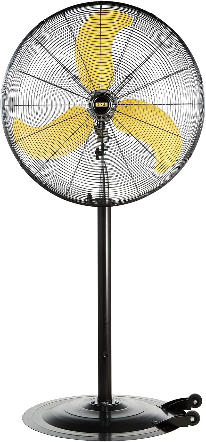 8300 CFM 30 inch Heavy Duty High Velocity Pedestal Oscillating Fan with Powerful...