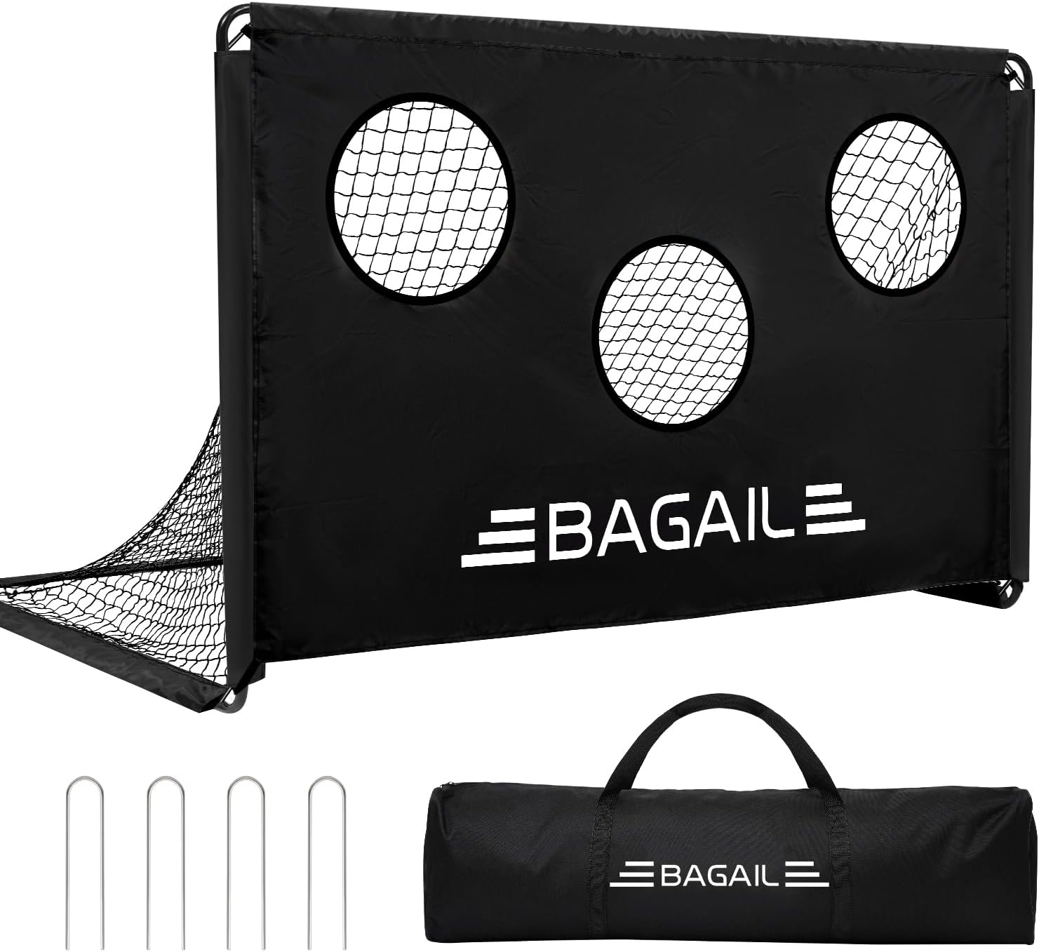 BAGAIL Football Goal, 2-In-1 Designed Football Net with Target Goal, Comes with...