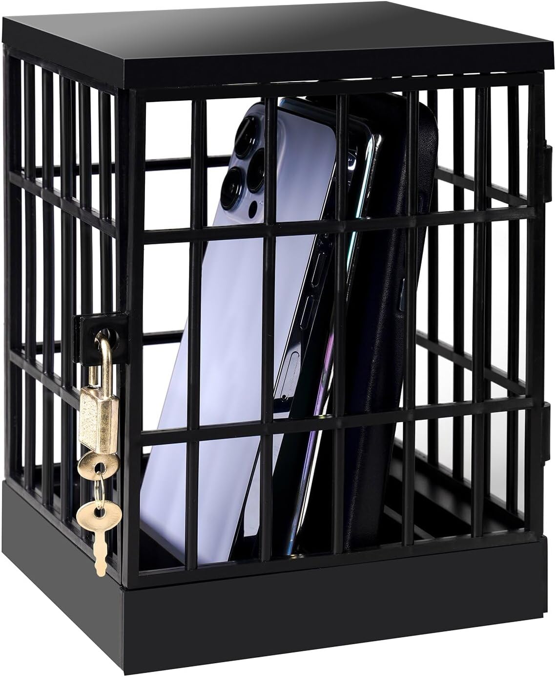 Gemaxvoled Cell Phone Jail Lock Box, Gold Mobile Phones Prison Lockable Cage for...