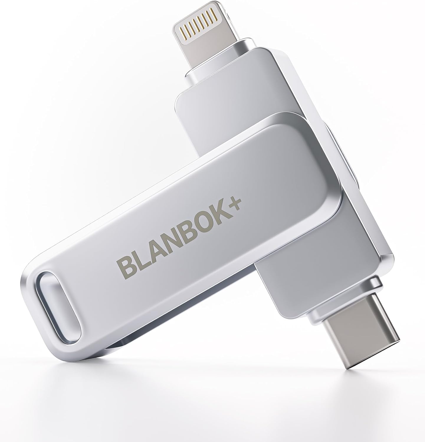 BLANBOK+ MFi Certified USB Stick 256GB Flash Drive for iPhone Photo Stick, USB C...
