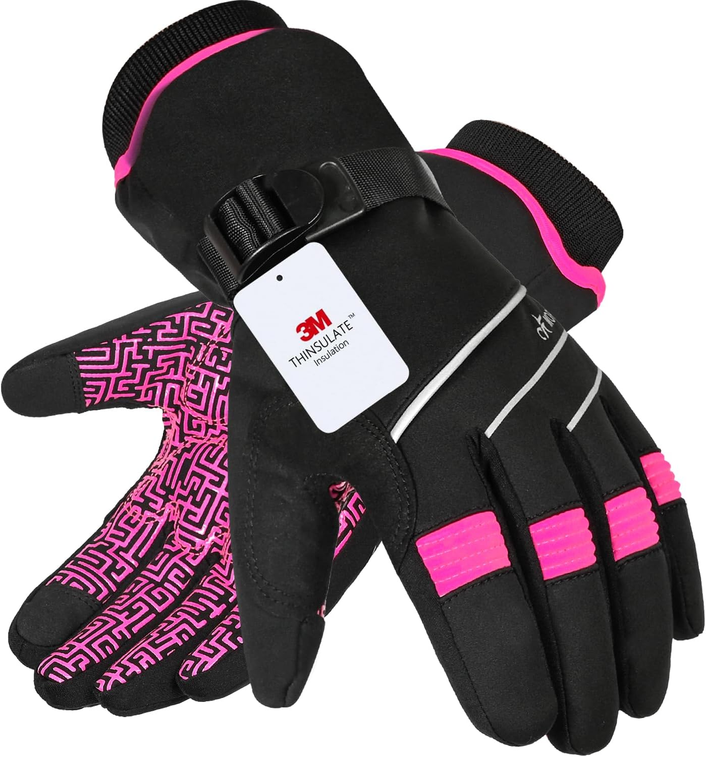 Waterproof & Windproof Winter Gloves for Men and Women,-30°F 3M Thinsulate Therm...