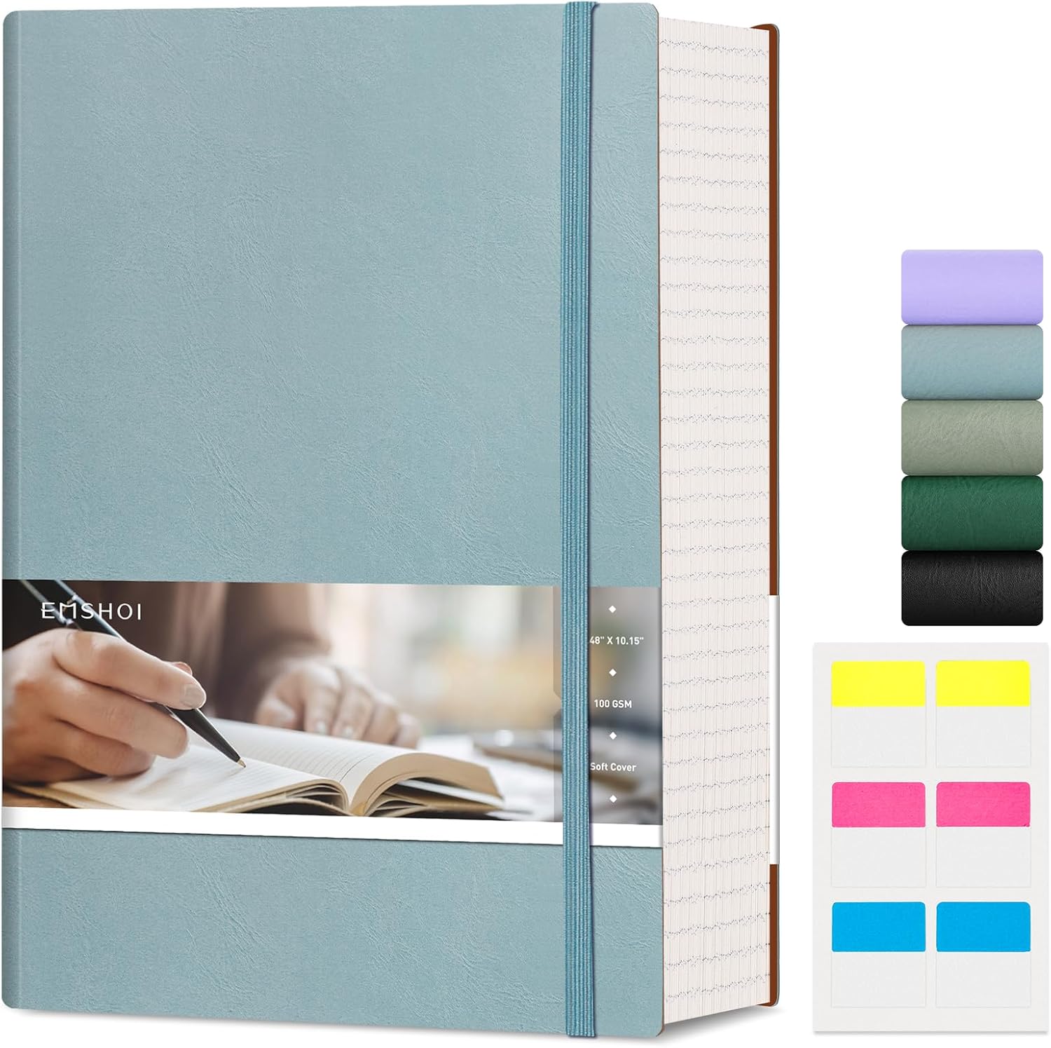 EMSHOI Notebook B5 Large Lined Journal - 400 Pages 100GSM Thick Ruled Notepad, V...