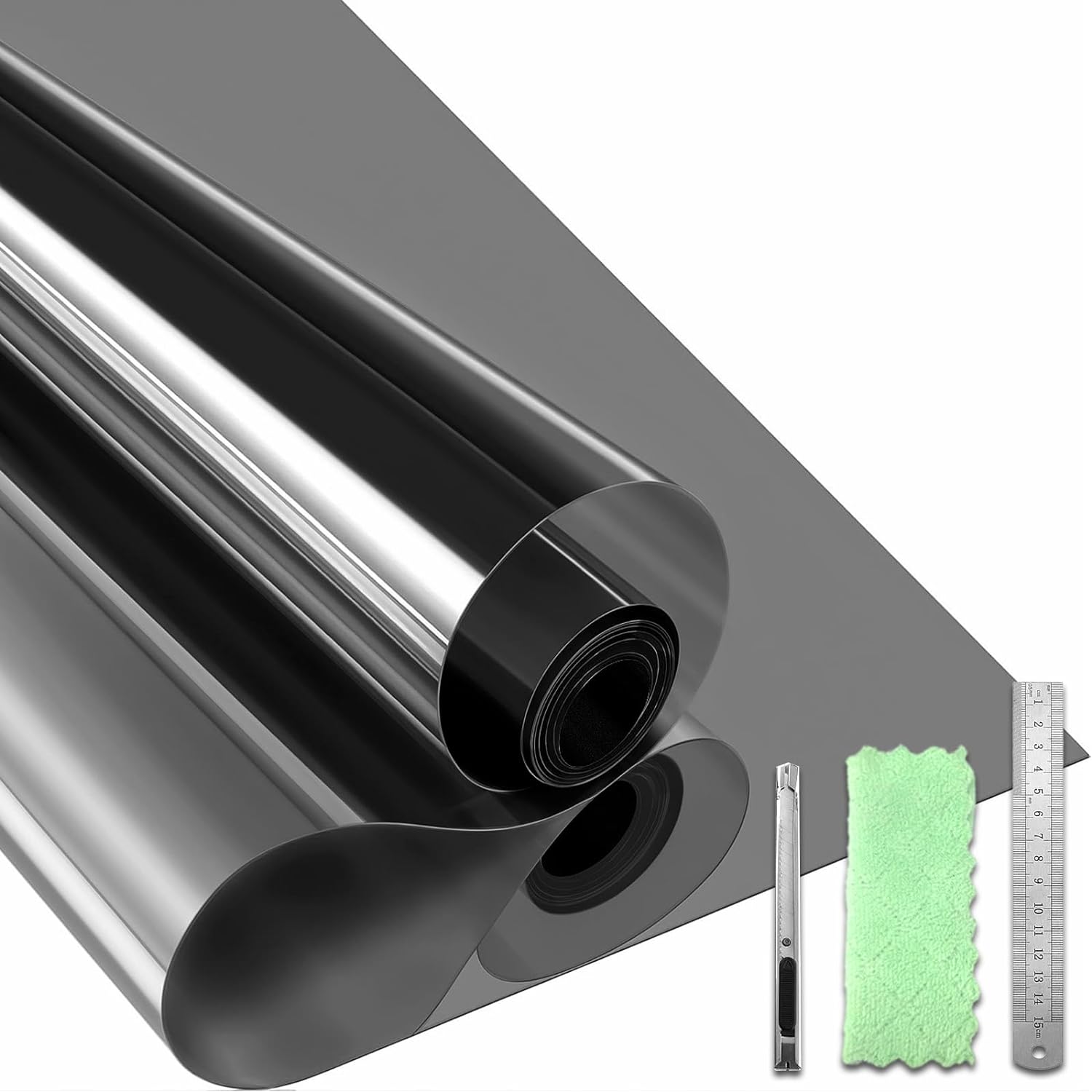Qualsen One Way Window Film See Out Not in Privacy Film for Glass Windows, Refle...