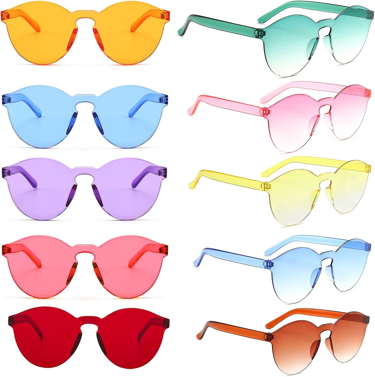 Yomaido Heart Shaped Party Glasses 10 Packs,Love Heart | Retro Round Rave Funcky...