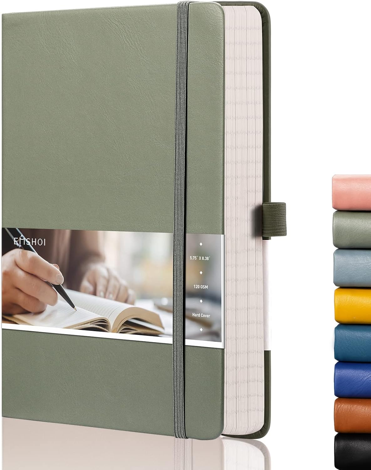EMSHOI A5 Notebook - 21.4 x 14.5 cm Lined Journal with 256 Numbered Pages, 120gs...