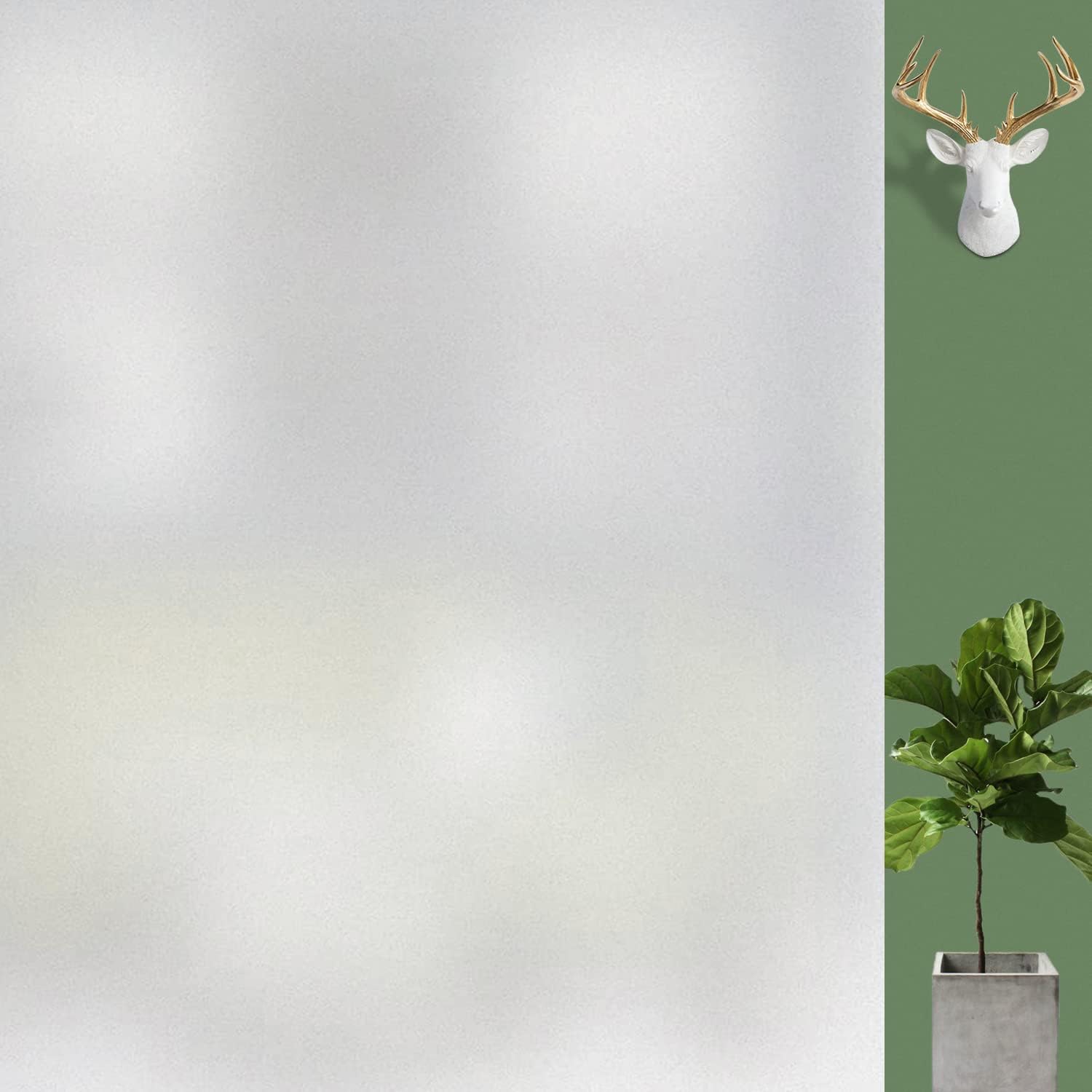 DARUITE Frosted Window Film Privacy Film for Glass,No Glue Removable Opaque Wind...