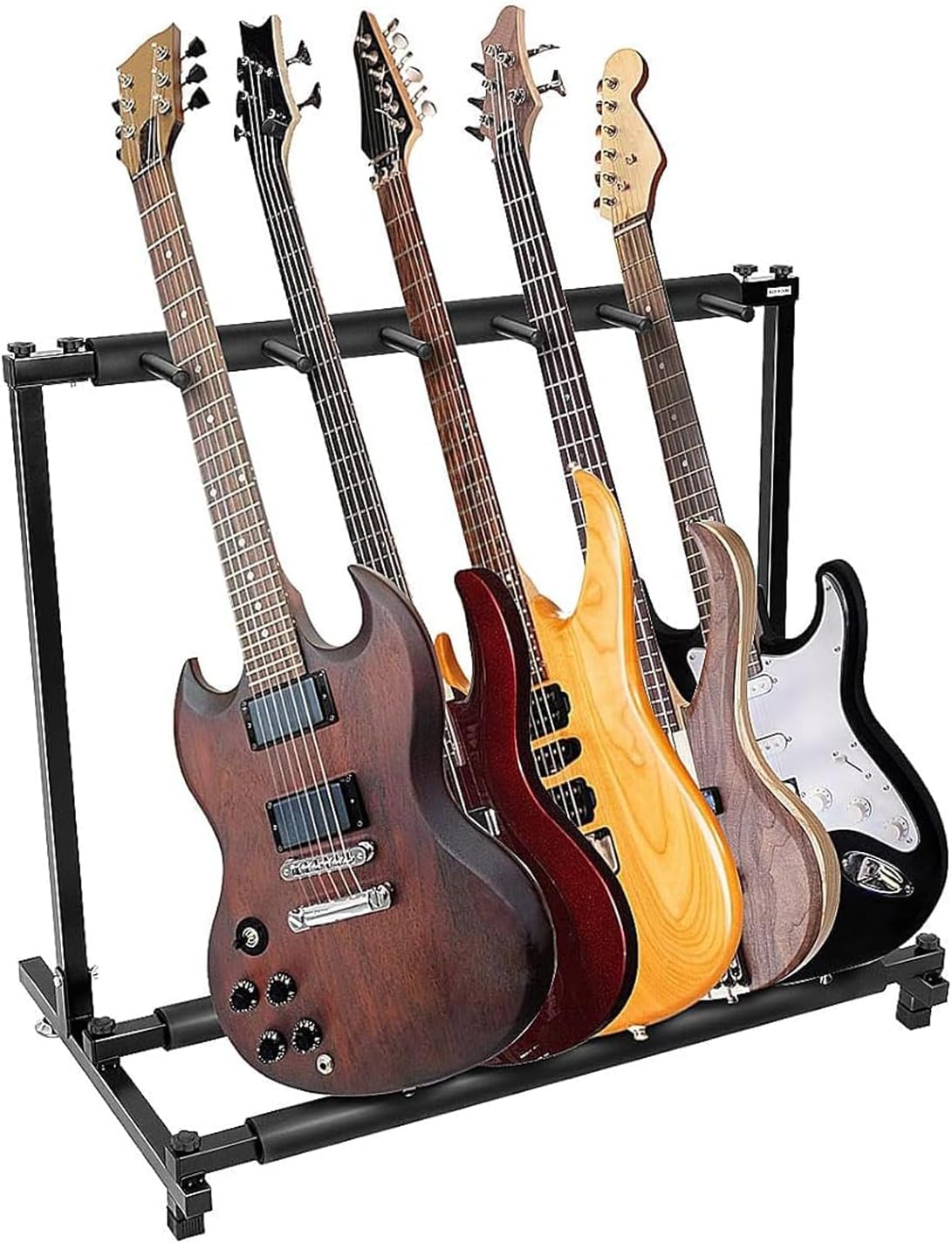 Holdfiturn Multi Guitar Stand 5 Holder Foldable Universal Guitar Rack Black Port...