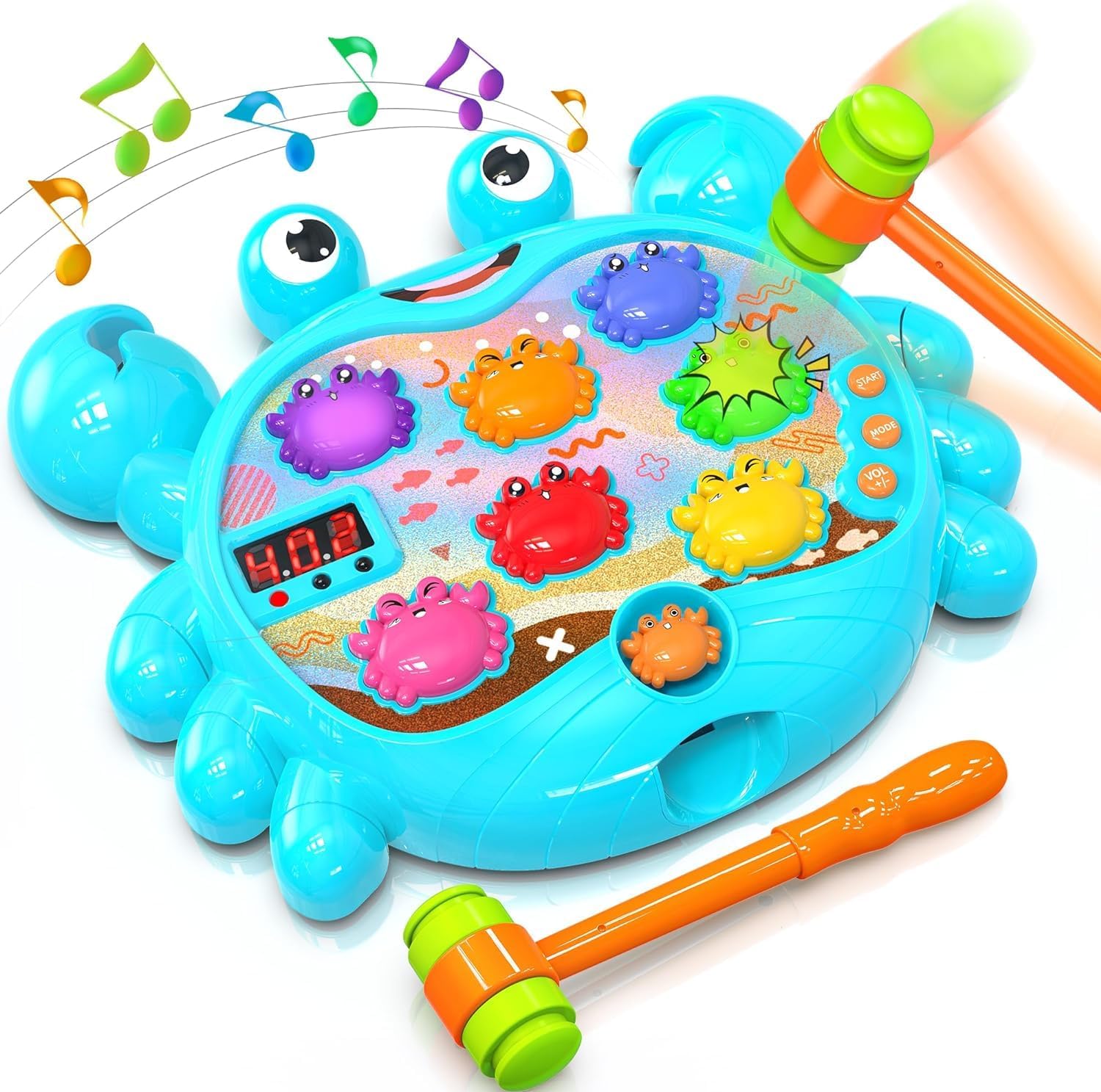 Toys for 2 3 4 5 Year Old Boy, Baby Toy for Early Learning, Whack A Crab Game fo...