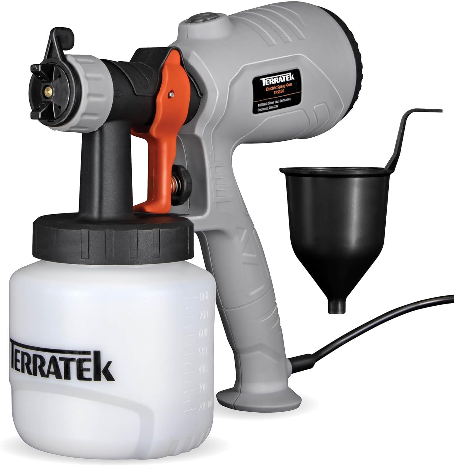 Terratek Paint Sprayer 350W, Electric HVLP Hand Held Fence Paint Sprayer, 3 Spra...