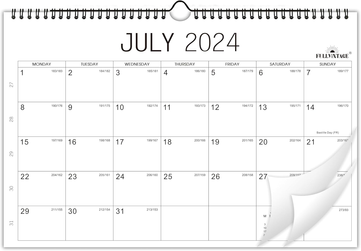 Calendar 2024-2025 - Wall Calendar 2024-2025, from July 2024 to December 2025, M...