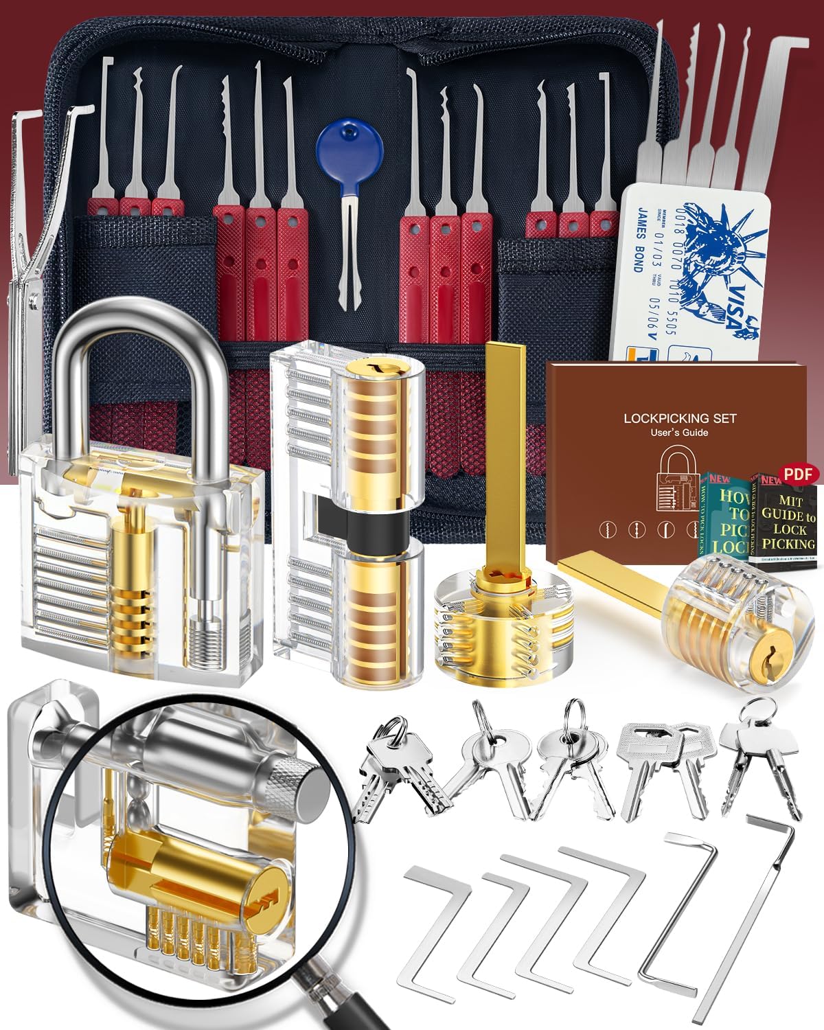 37+5 Piece Lock Picking Set, [2024 Newest Pioneer Edition & New Lockpick Experie...