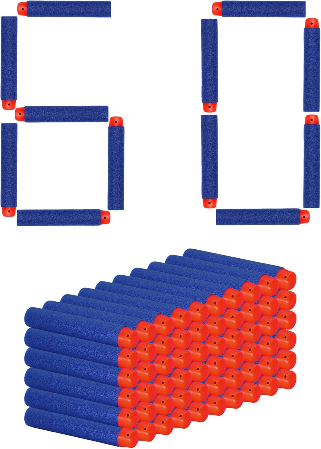 TOPWAYS Refill Foam Darts for Nerf N-Strike Elite 2.0 Series, 7.2cm Foam Darts R...