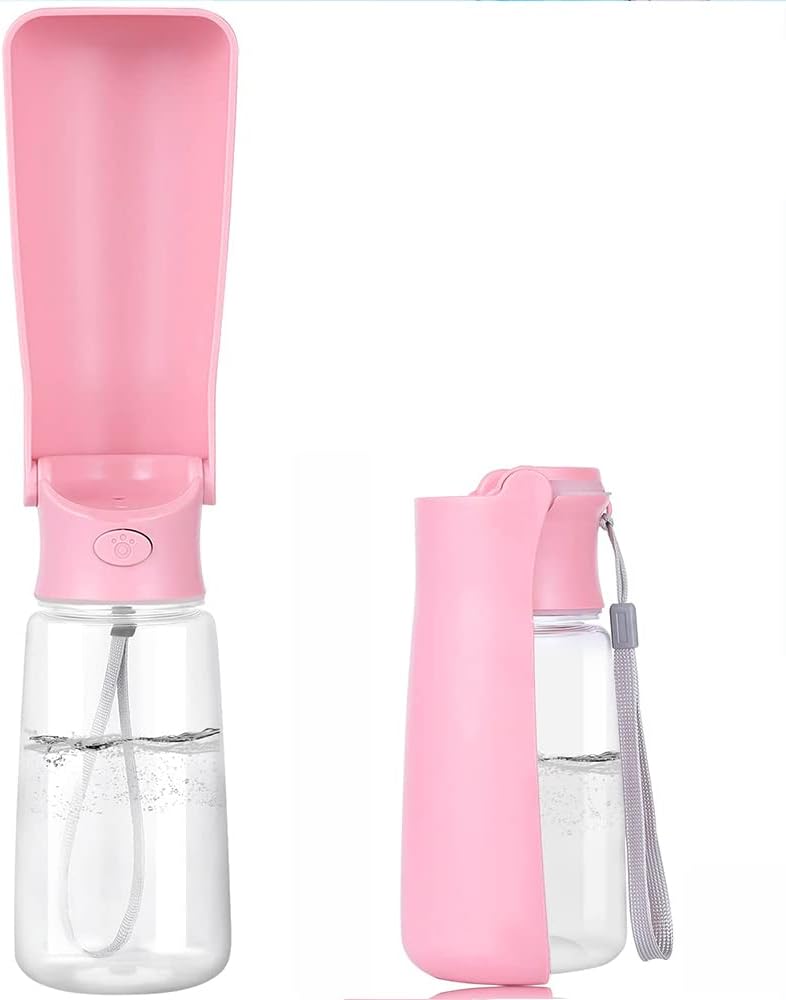 Emwel Foldable Dog Water Bottles - 550ml Water Feeder Leak Proof Portable Puppy...