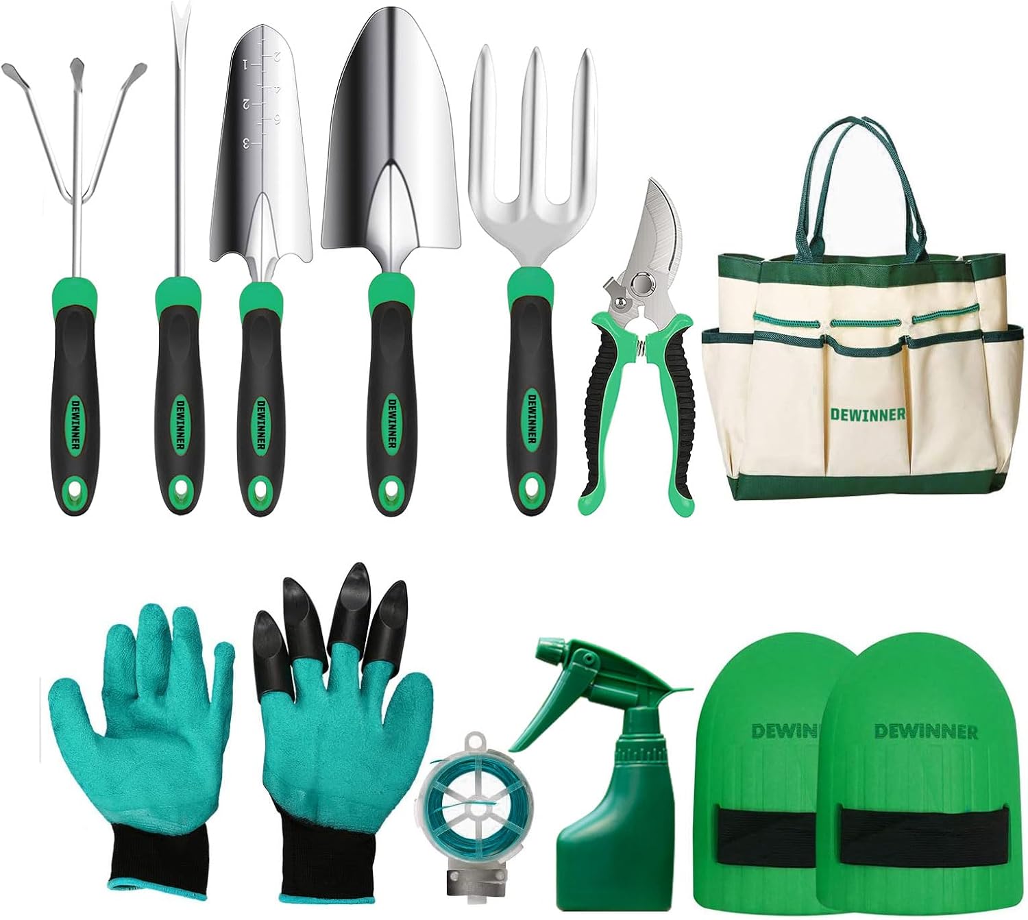 DEWINNER Garden Tool Set, Hand Tool Gift Kit, Outdoor Gardening transplanting fo...
