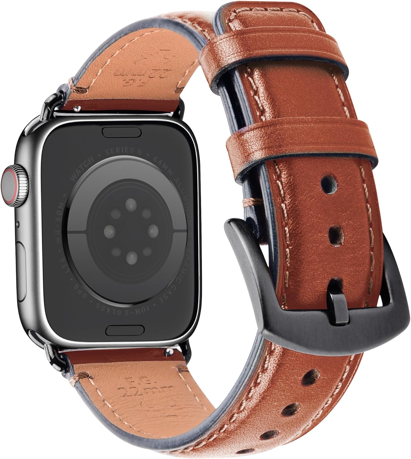 Wristitani Leather Strap Compatible with Apple Watch Strap 49mm 45mm 44mm 42mm 4...