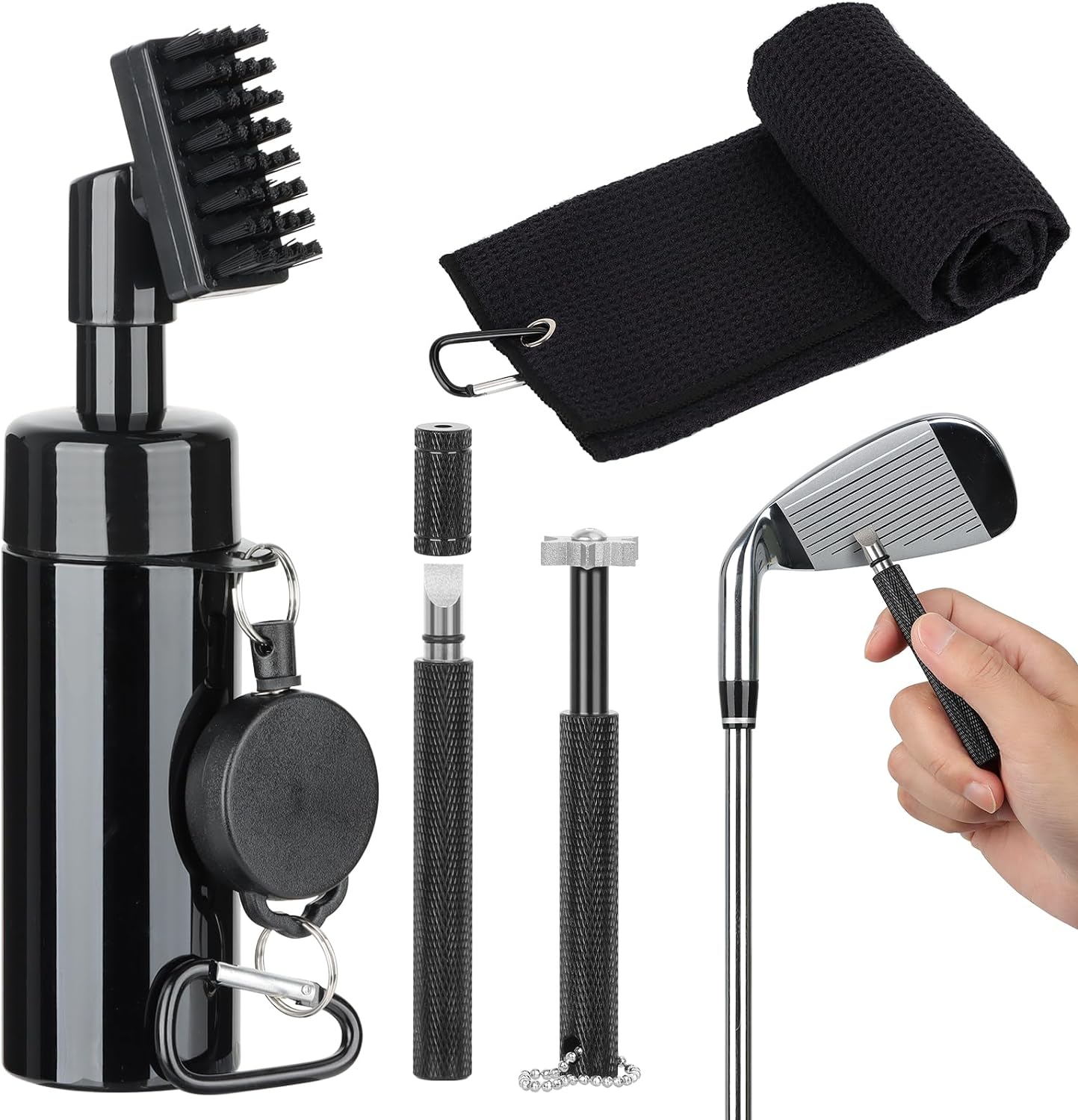 HUIJUTCHEN Golf Accessories Golf Club Cleaner Brush with Water Spray Bottle Golf...