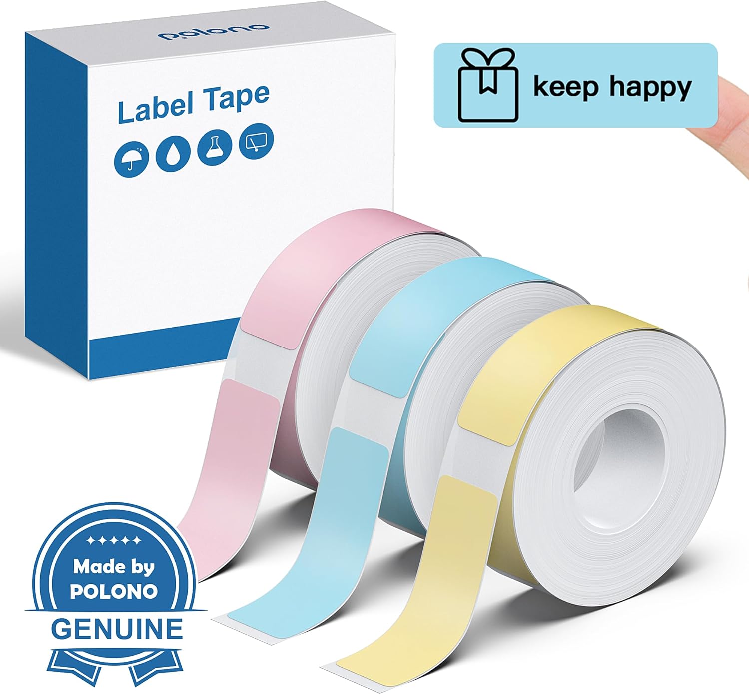 POLONO P31S Label Maker Tape, Adapted Label Print Paper, 14x40mm(0.55"x1.57"), S...