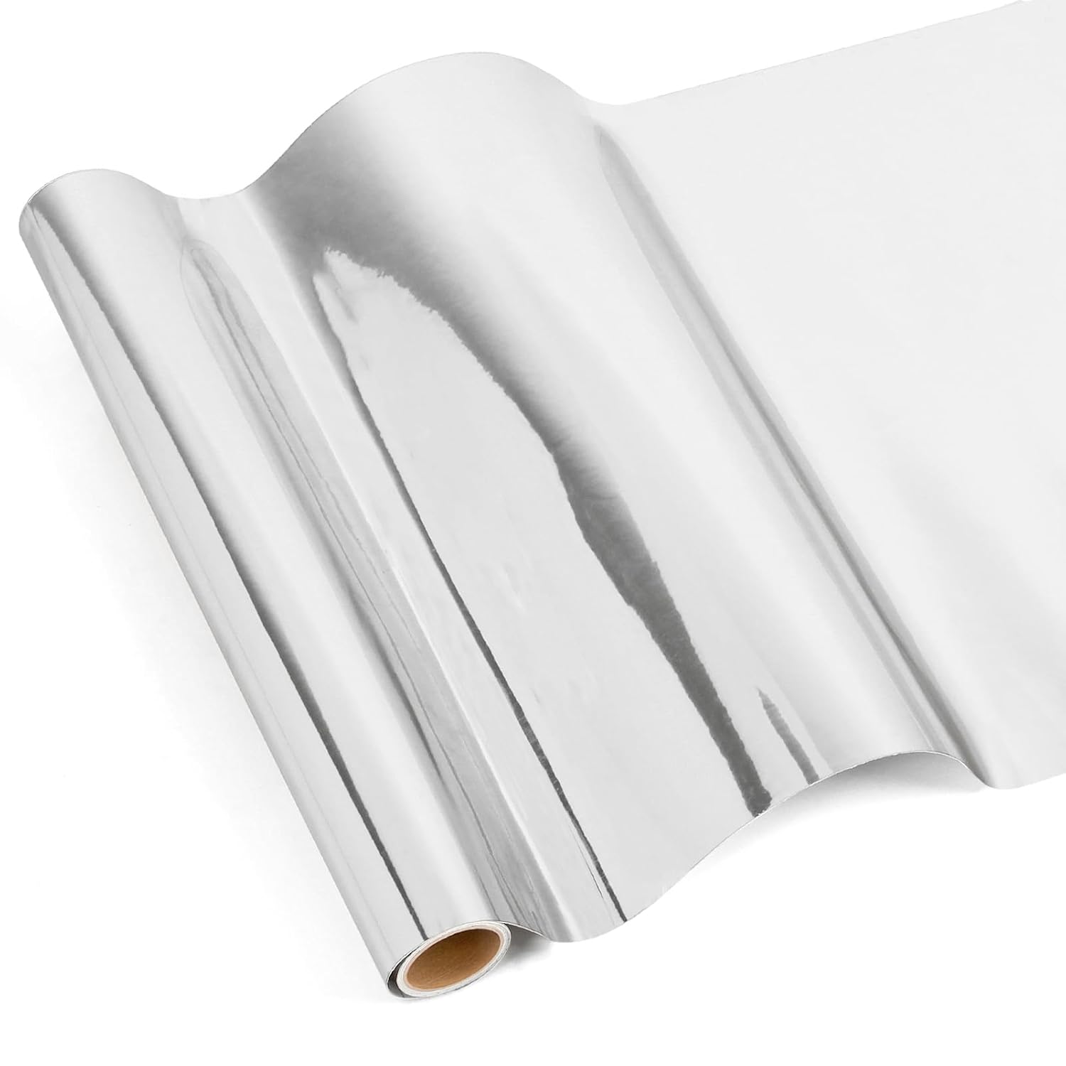 IModeur Metallic Chrome Silver Permanent Vinyl - 30.5 x 125 cm Glossy Silver Vin...