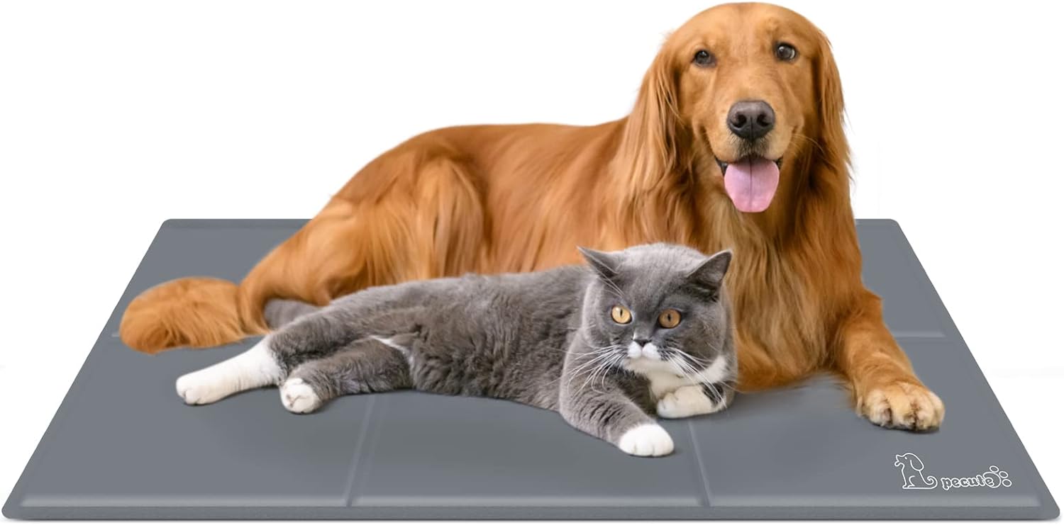 pecute Dog Cooling Mat Extra Large 120x75cm, Pet Cool Mat Gel Self Cooling Pad,...
