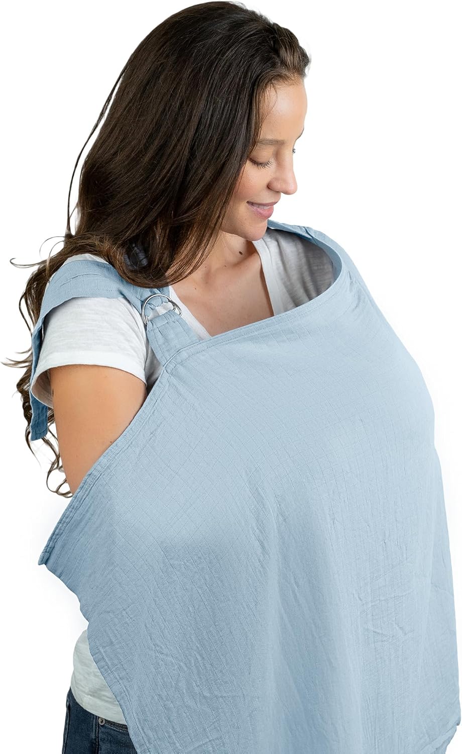 Muslin Nursing Cover for Baby Breastfeeding, Soft & Breathable Cotton Breastfeed...