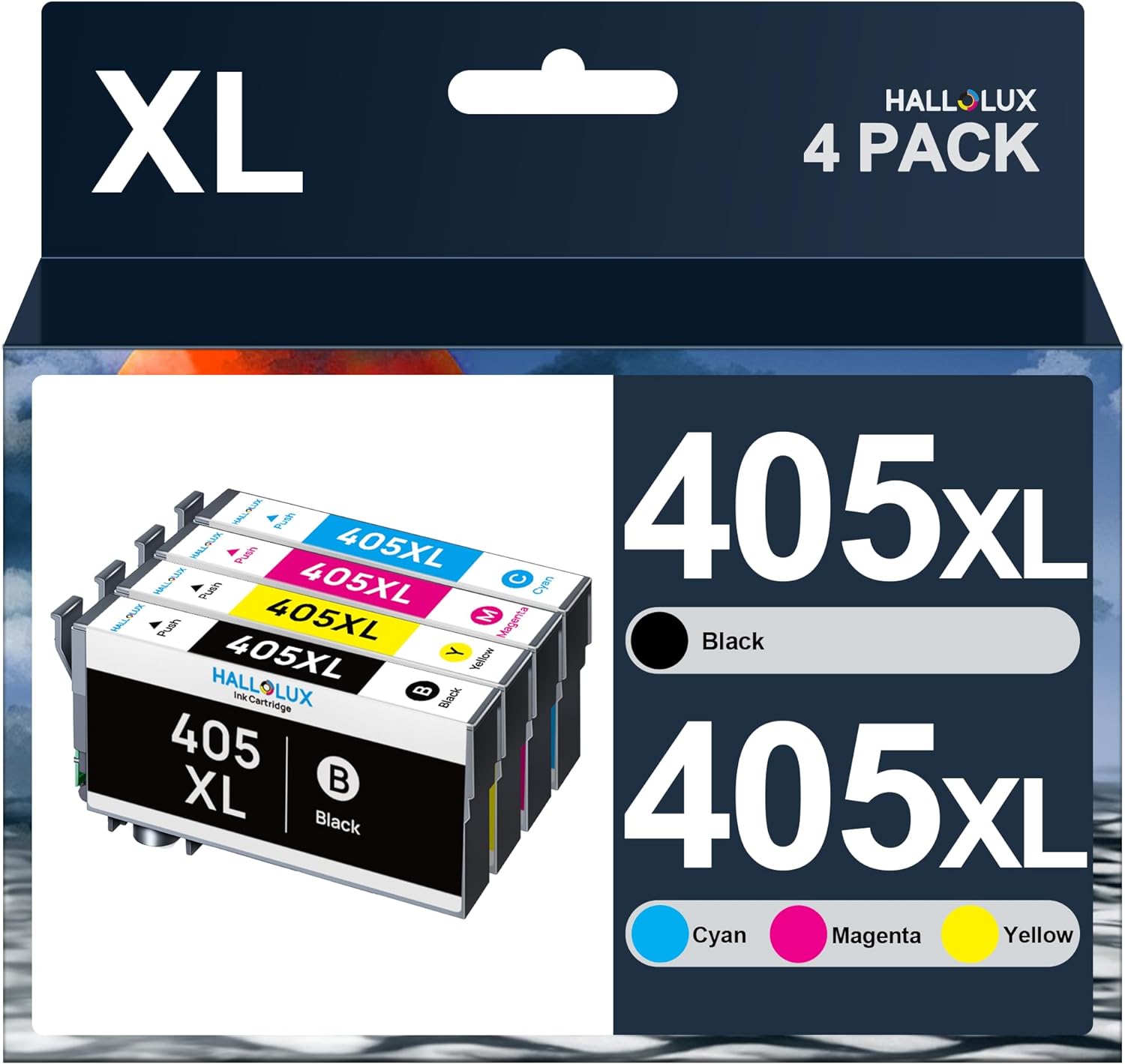 HALLOLUX 405XL Compatible Ink Cartridges Multipack Replacement for Epson 405 XL...