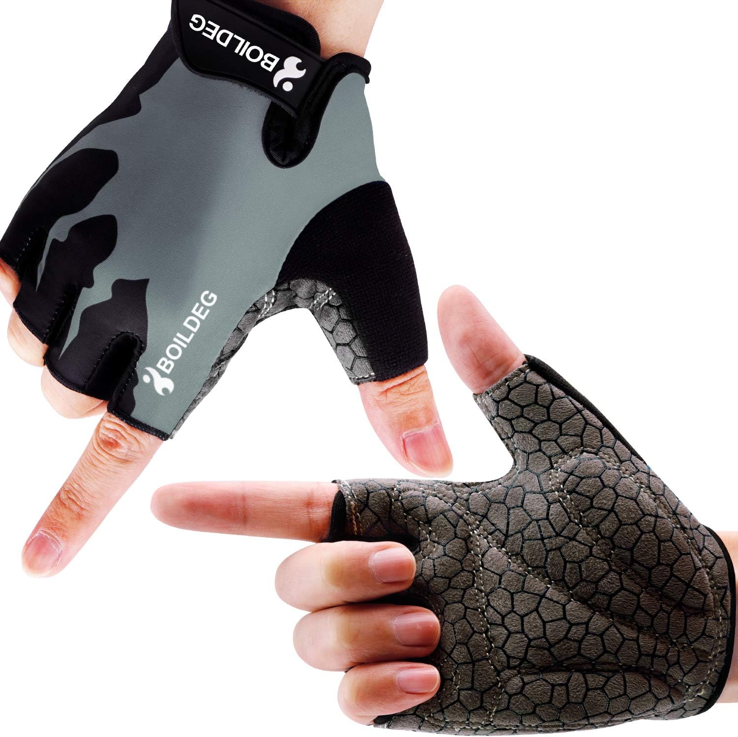 OILDEG Cycling Gloves Full Finger Mountain Bike Gloves with Anti-Slip Shock-Abso...