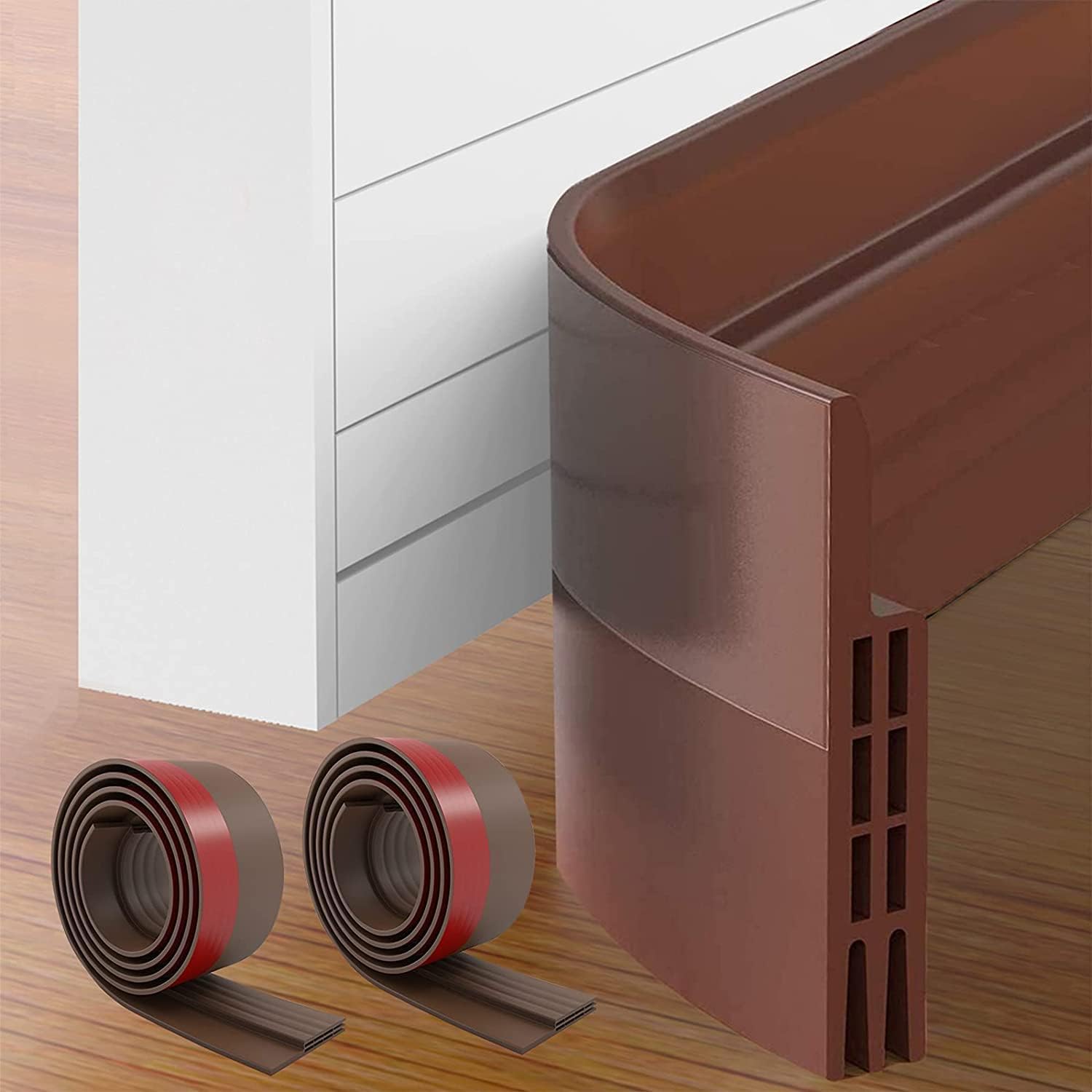 Door Draught Excluder 2 Packs,Door Bottom Seal,Under Door Draft Stopper Seals An...