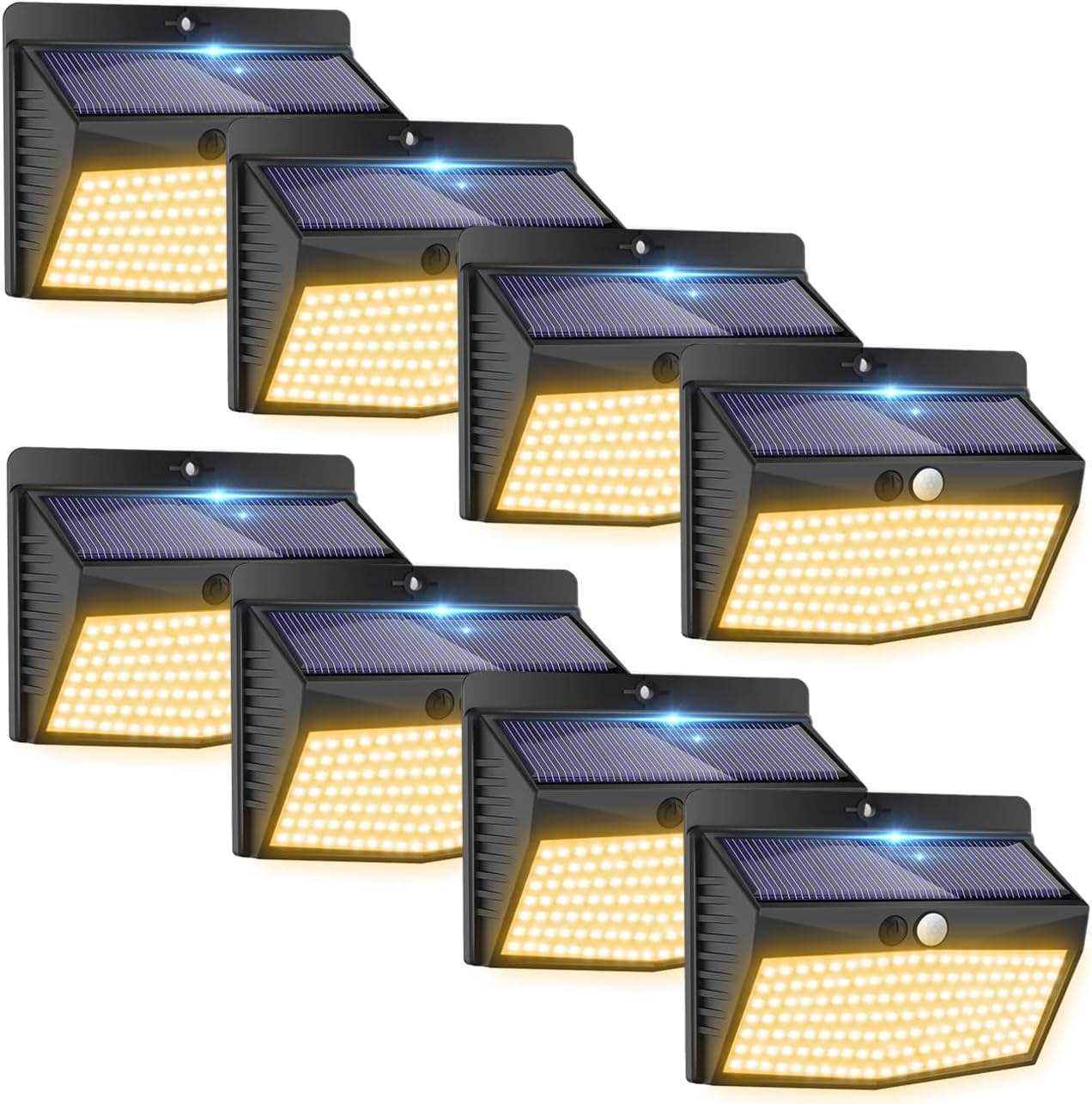 Peasur Solar Lights Outdoor Garden, 8Pack 138LED Solar Powered Security Light Mo...