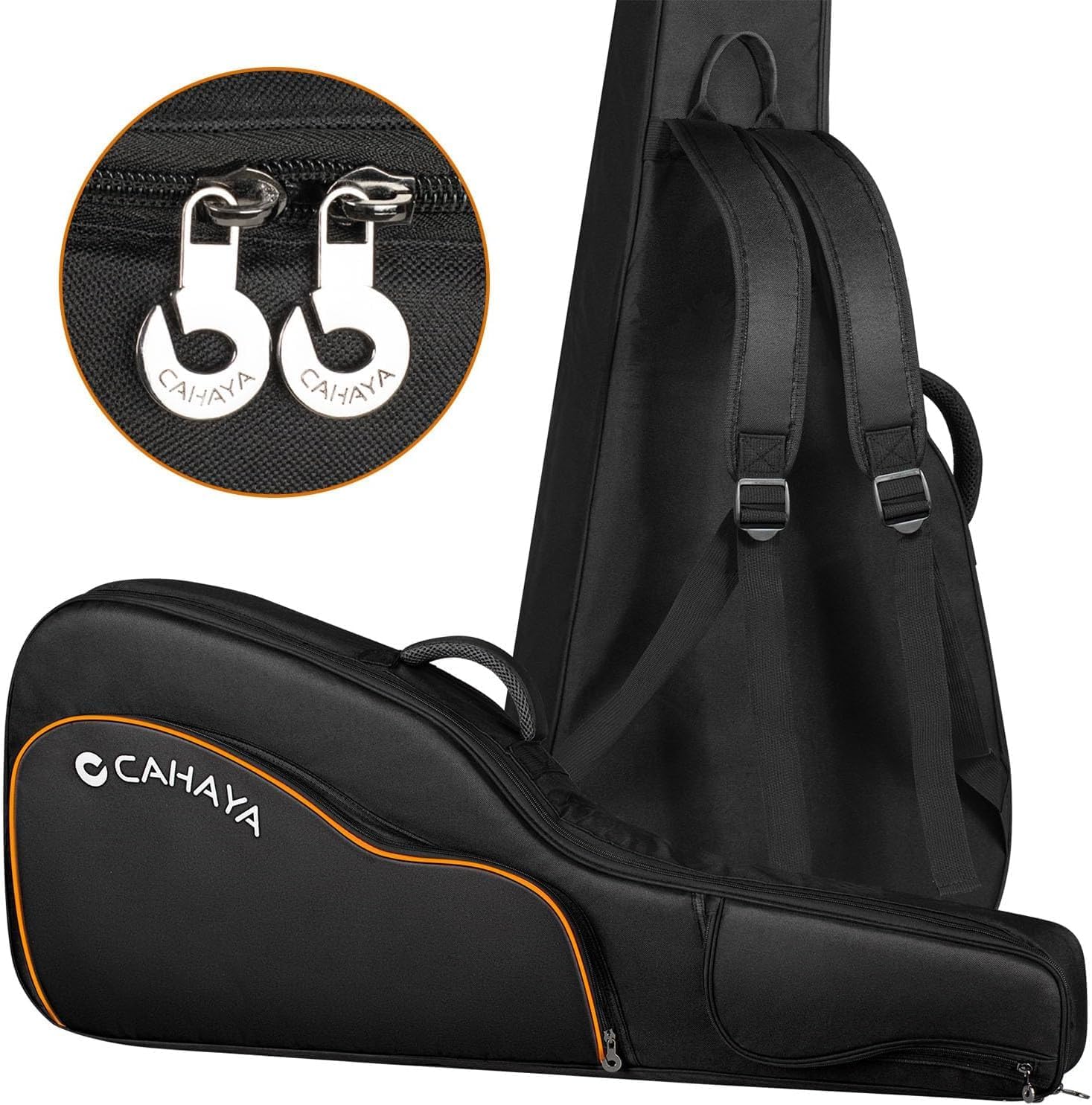 CAHAYA Acoustic Guitar Bag 12 mm Sponge Padded- with Neck Fixed Strap Universal...