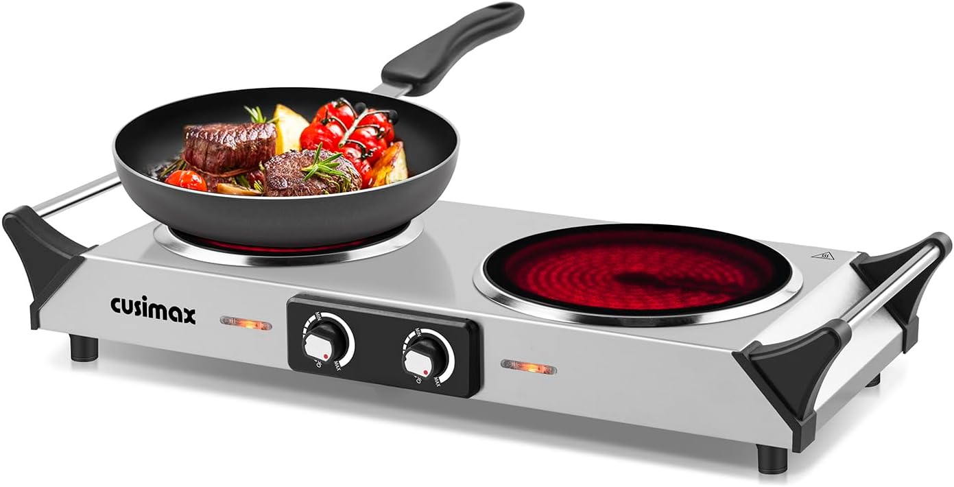 CUSIMAX Electric Hob, Hot Plates for cooking Porta...