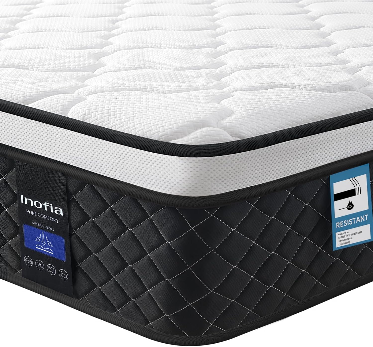 Inofia 4FT Small Double Mattress,10.3Inch COOLMAX Gel Memory Foam Pocket Spring...