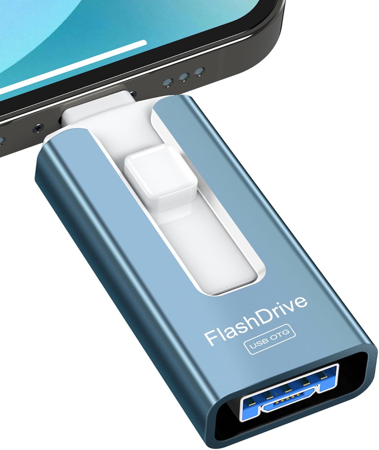 GNASEET USB Stick 256GB for Phone, USB 3.0 Flash Drive High Speed Transfer, 4-in...