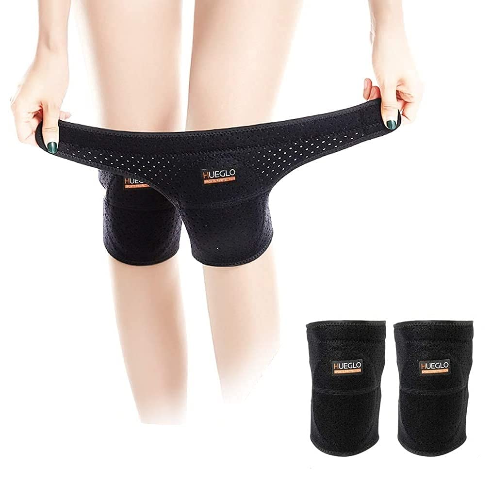 HUEGLO Adjustable Protective Soft Sponge Dance Knee Pad for Women Girls, Stabili...