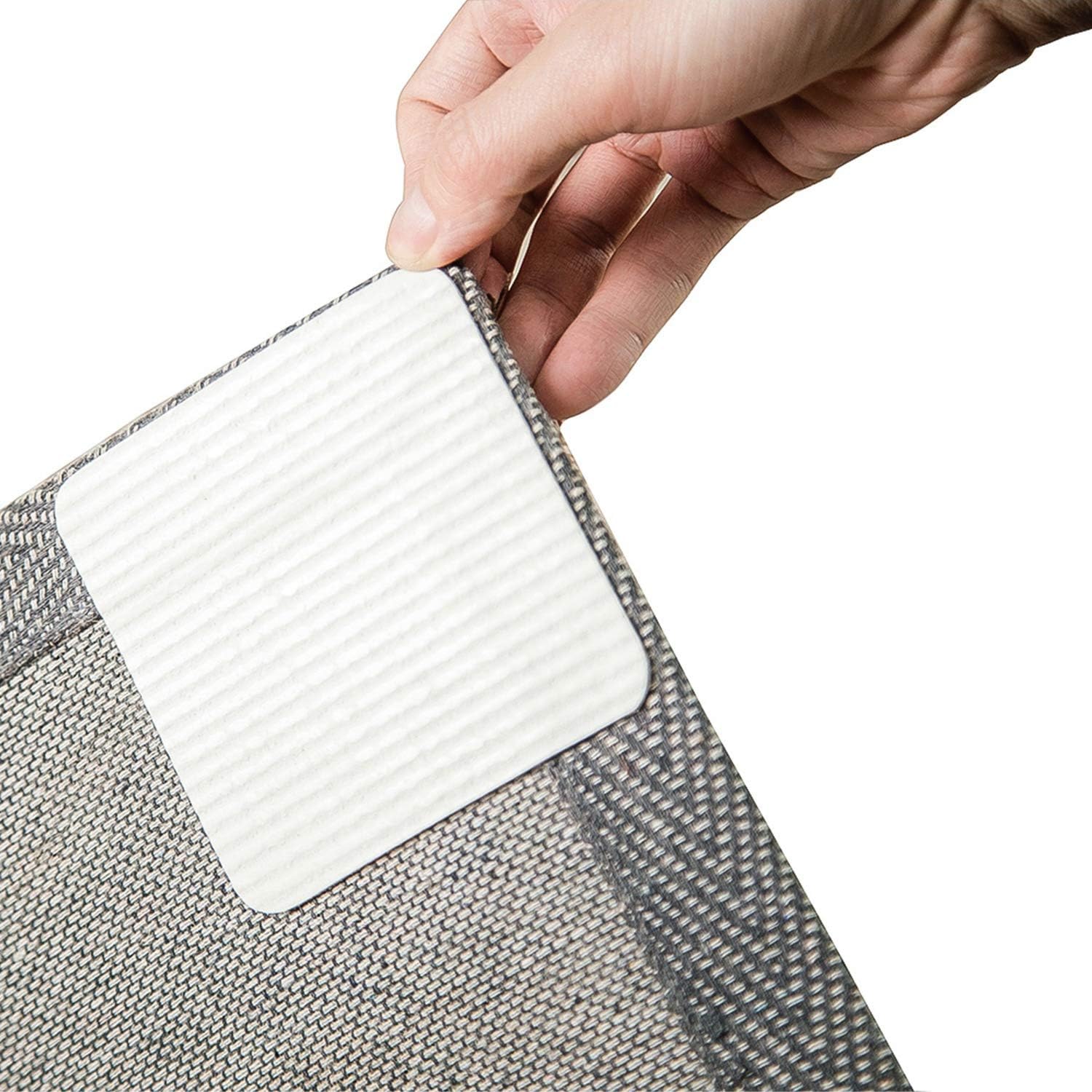 Home Techpro Rug Pads Grippers, 12 PCS Non Slip Washable Grippers for Rug, “Vacu...