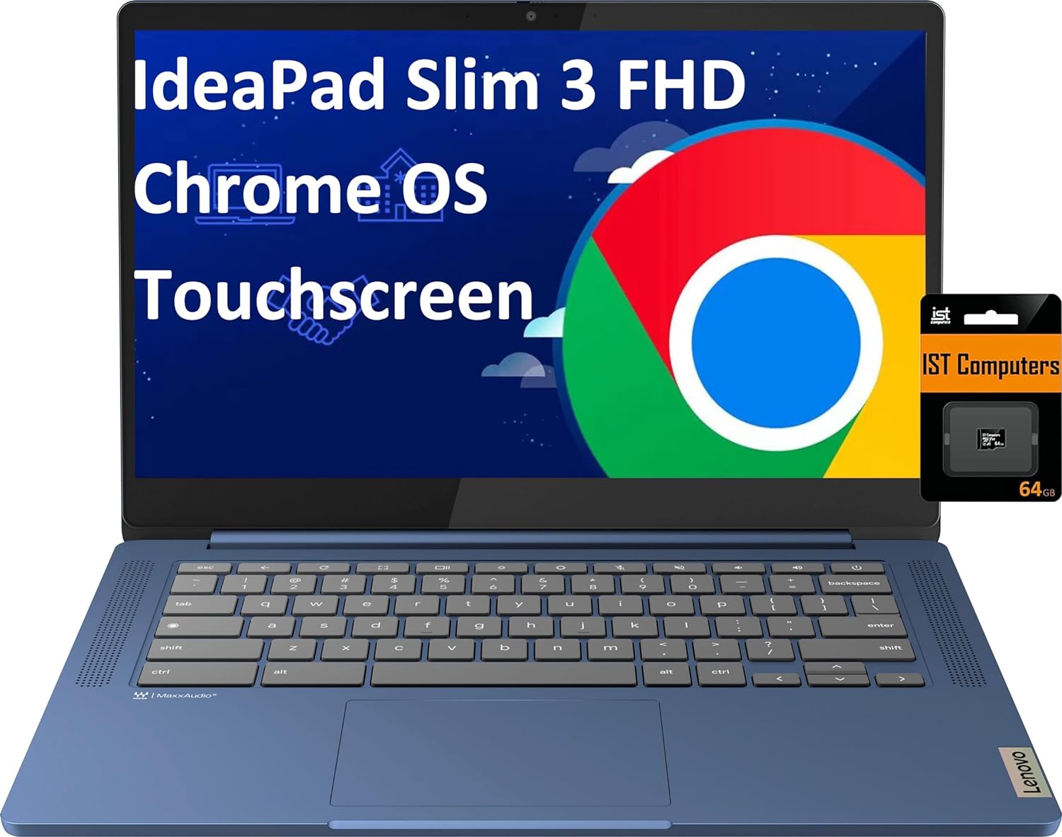 Lenovo IdeaPad Slim 3 14" Chromebook Laptop (14" FHD Touchscreen, 8-Core MediaTe...