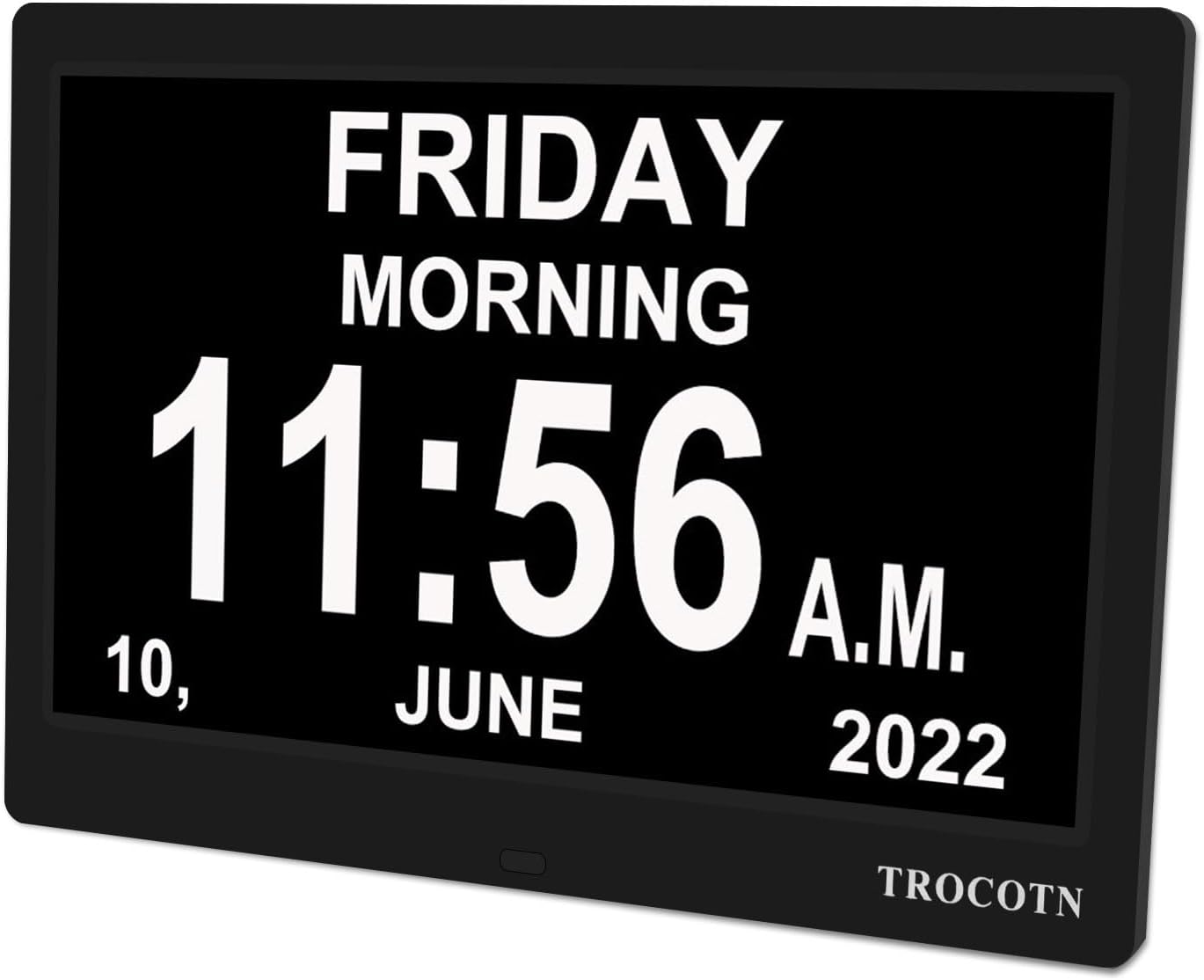 TROCOTN 10 Inches Digital Clock Day Clock Large Display Alarm Clock Wall Clock (...