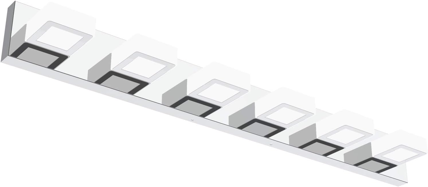 Ralbay Modern LED Bathroom Vanity Lights 6 Lights Acrylic Stainless Steel LED Va...