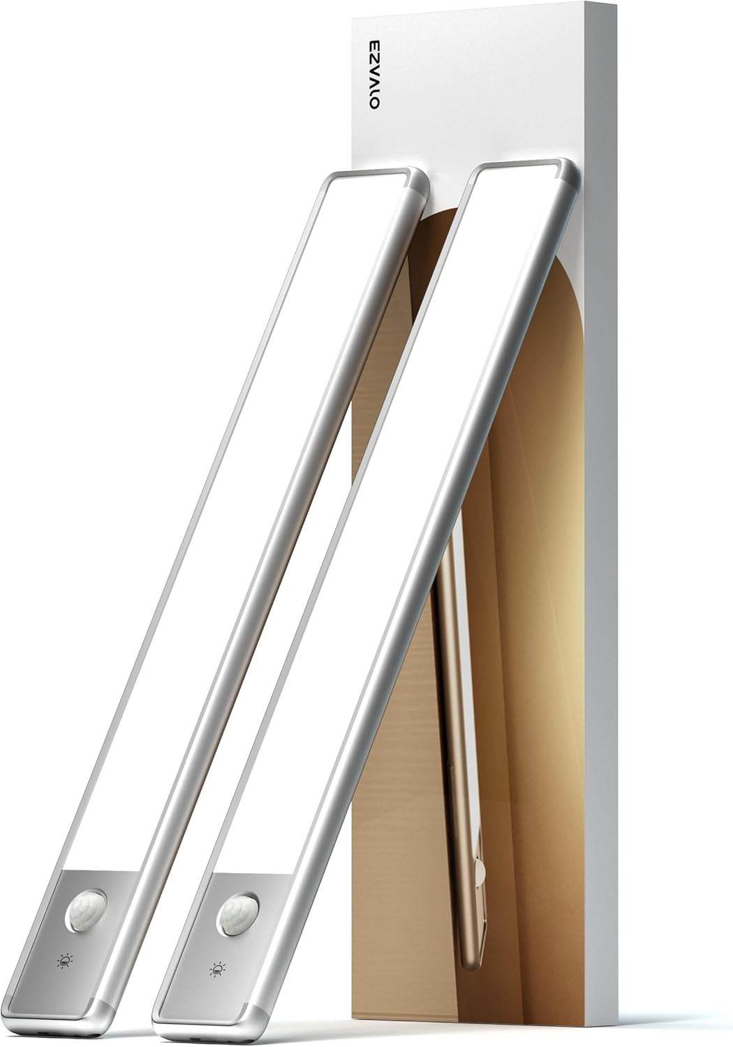 EZVALO 52LED Motion Sensor Cabinet Light, Wireless USB Rechargeable Night Lights...