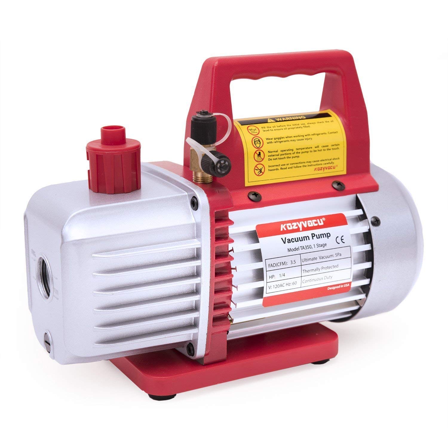 Single-Stage HVAC Vacuum Pump, 3.5CFM - Ideal for AC Repair Tools, Car AC Vacuum...