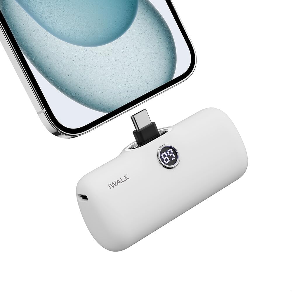 iWALK iPhone 15 Portable Charger: USB-C Mini 20W 4800mAh Wireless Power Bank Fas...
