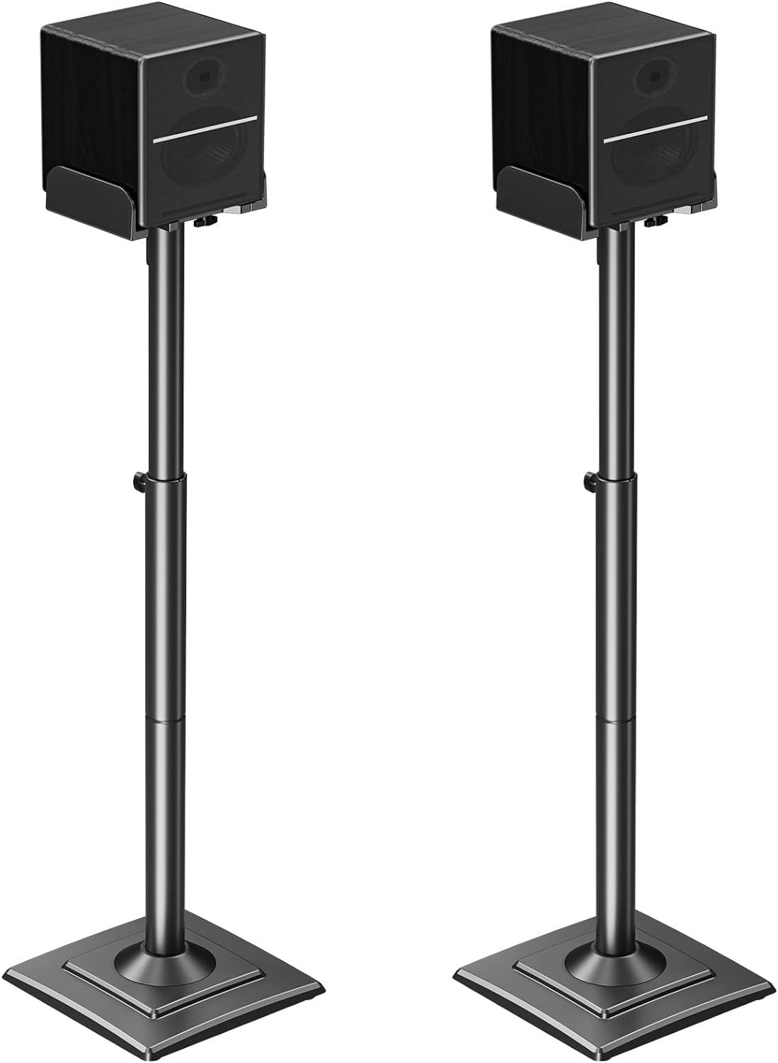 ELIVED Adjustable Height Speakers Stands, Extend 865mm to 1100mm, Spring Loaded...