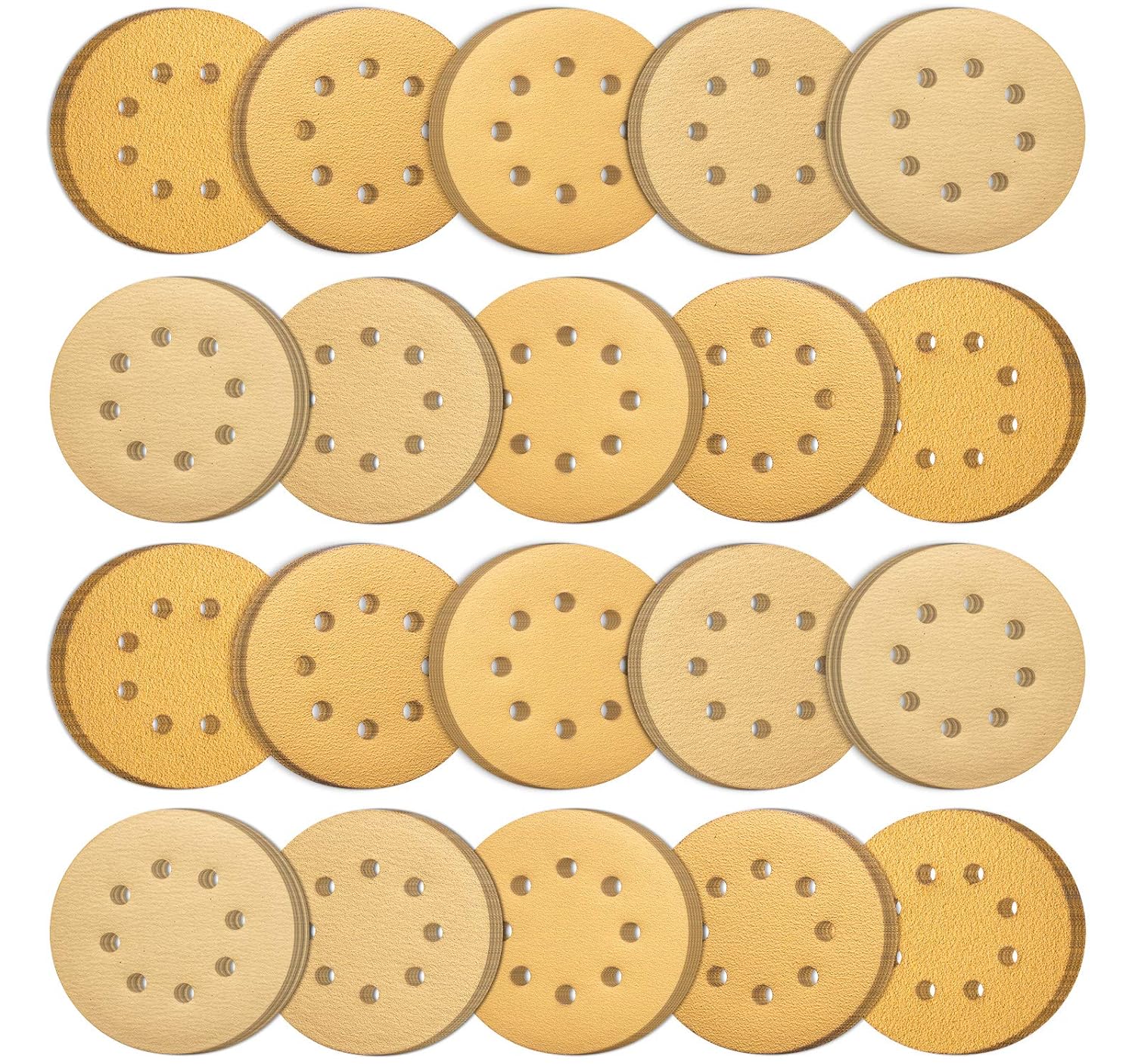 SATC Orbital Sander Discs 100PCS 125mm Sanding Discs Hook and Loop Mixed Grits 6...